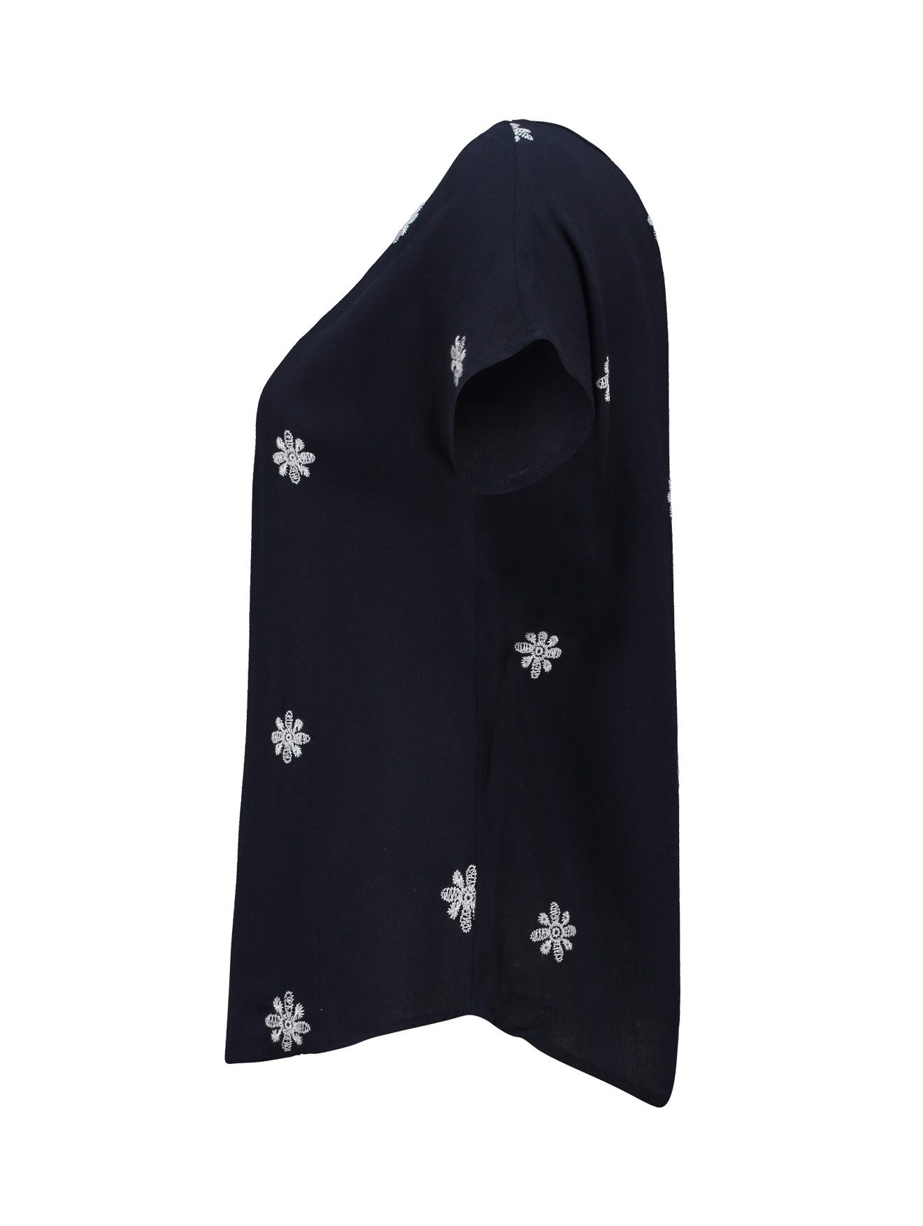 HaILY’S T-Shirt SS V TP Fa44rine, navy/offwhite flower