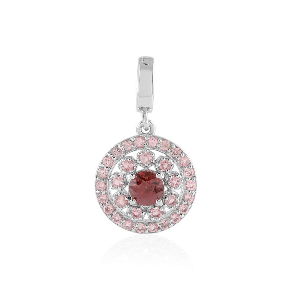 Cavill Kettenanhänger Silberanhänger mit 0,69 ct Mahagoni-Zirkon & 0,59 ct rosa Turmalin (1-tlg)