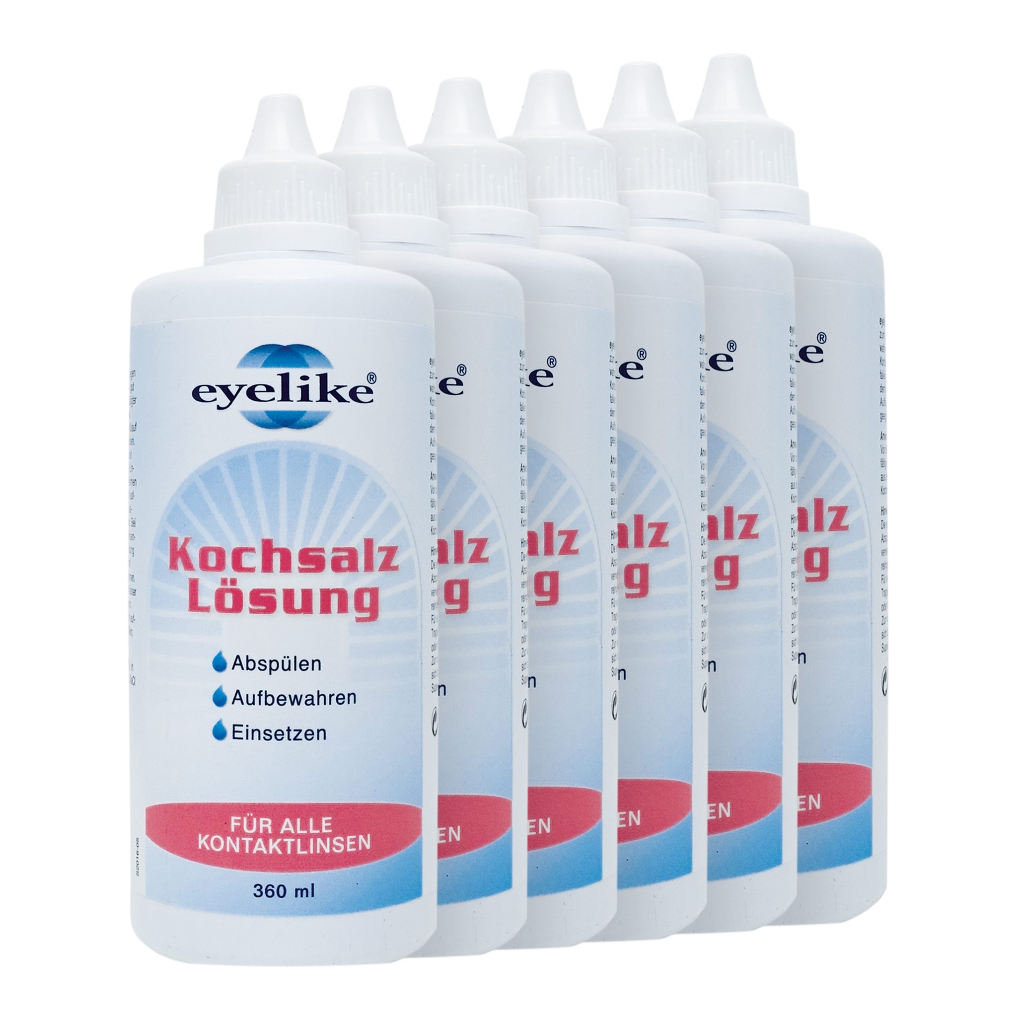 eyelike Kontaktlinsenflüssigkeit eyelike Kochsalz Lösung - 6x360 ml