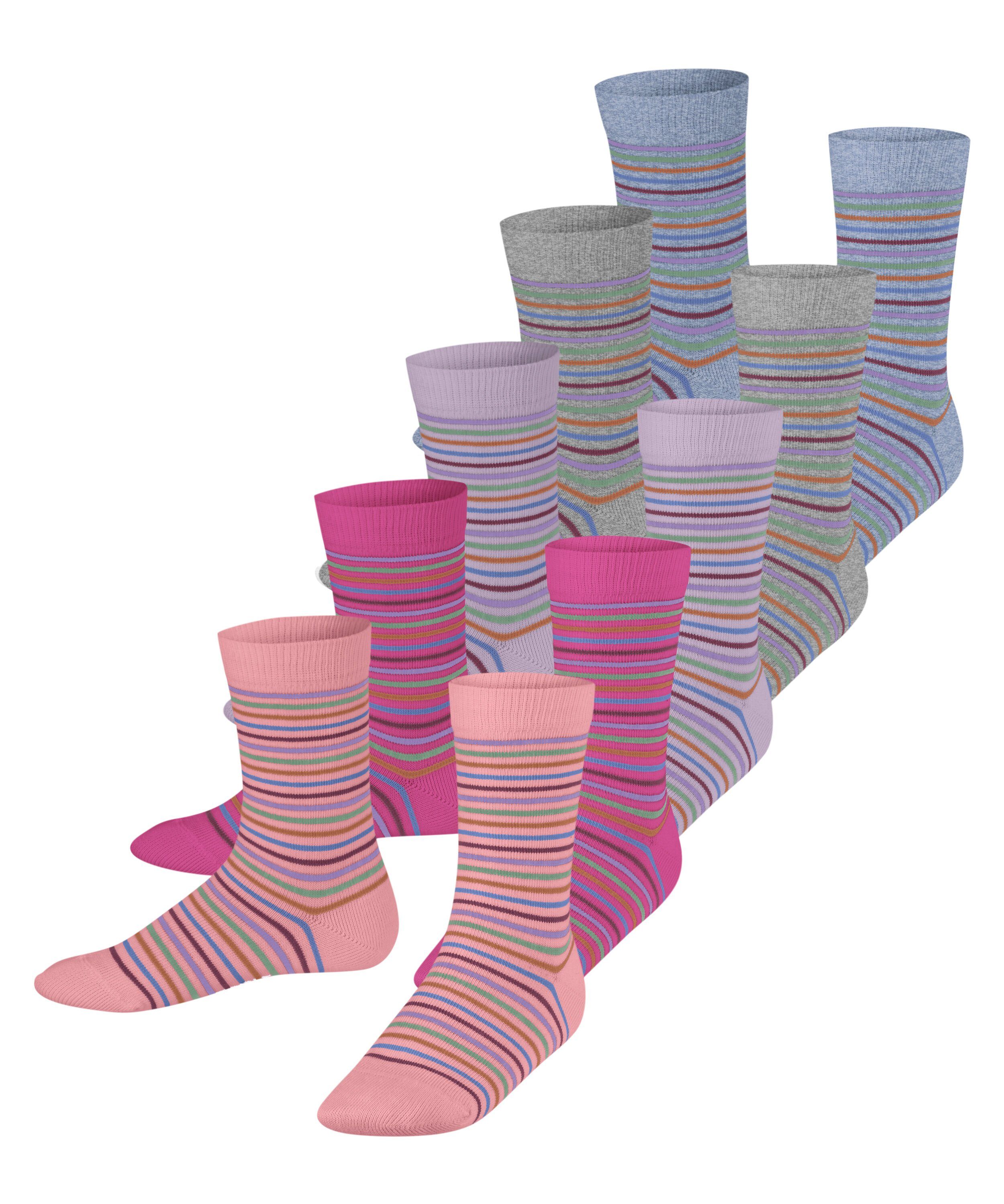 Multi Socken 5-Pack sortiment (5-Paar) Stripe (0010) Esprit