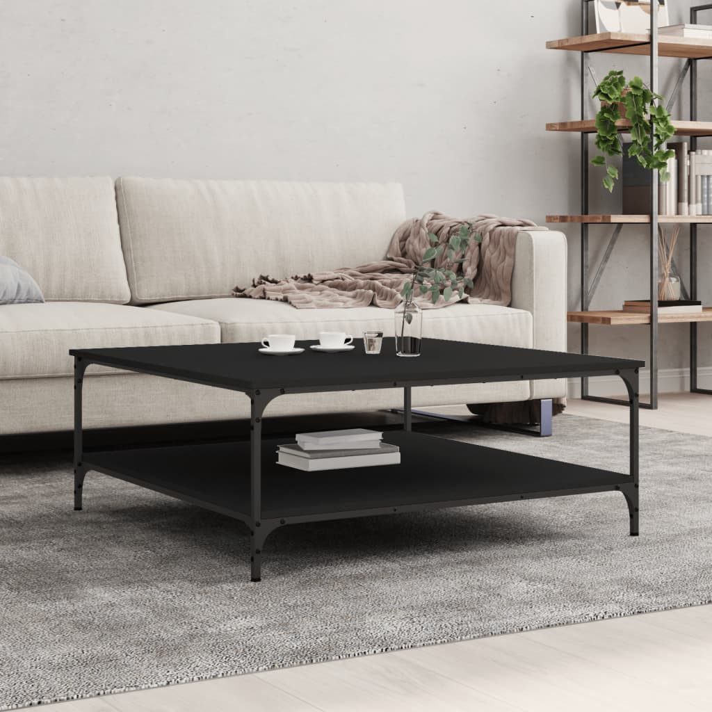 furnicato Couchtisch Schwarz 100x100x40 cm Holzwerkstoff günstig online kaufen