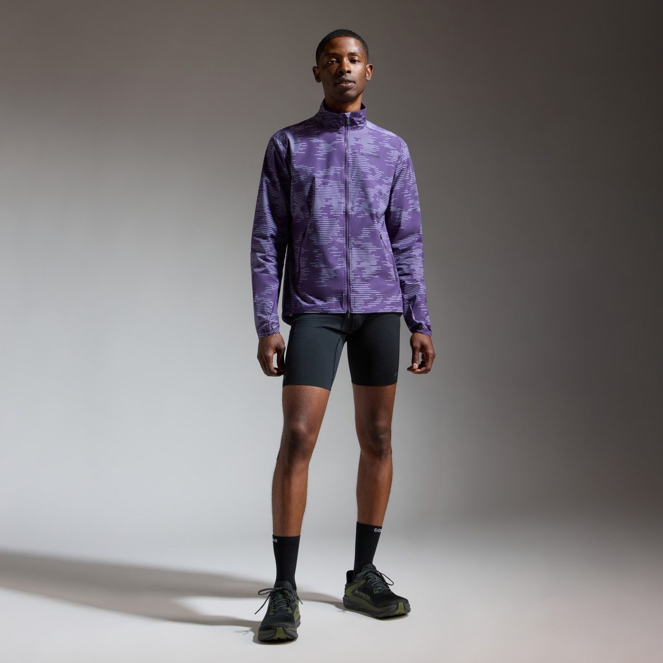 GORE® Wear Laufjacke Gore Wear Concurve Electro Windbreaker Purpleindigo Grey