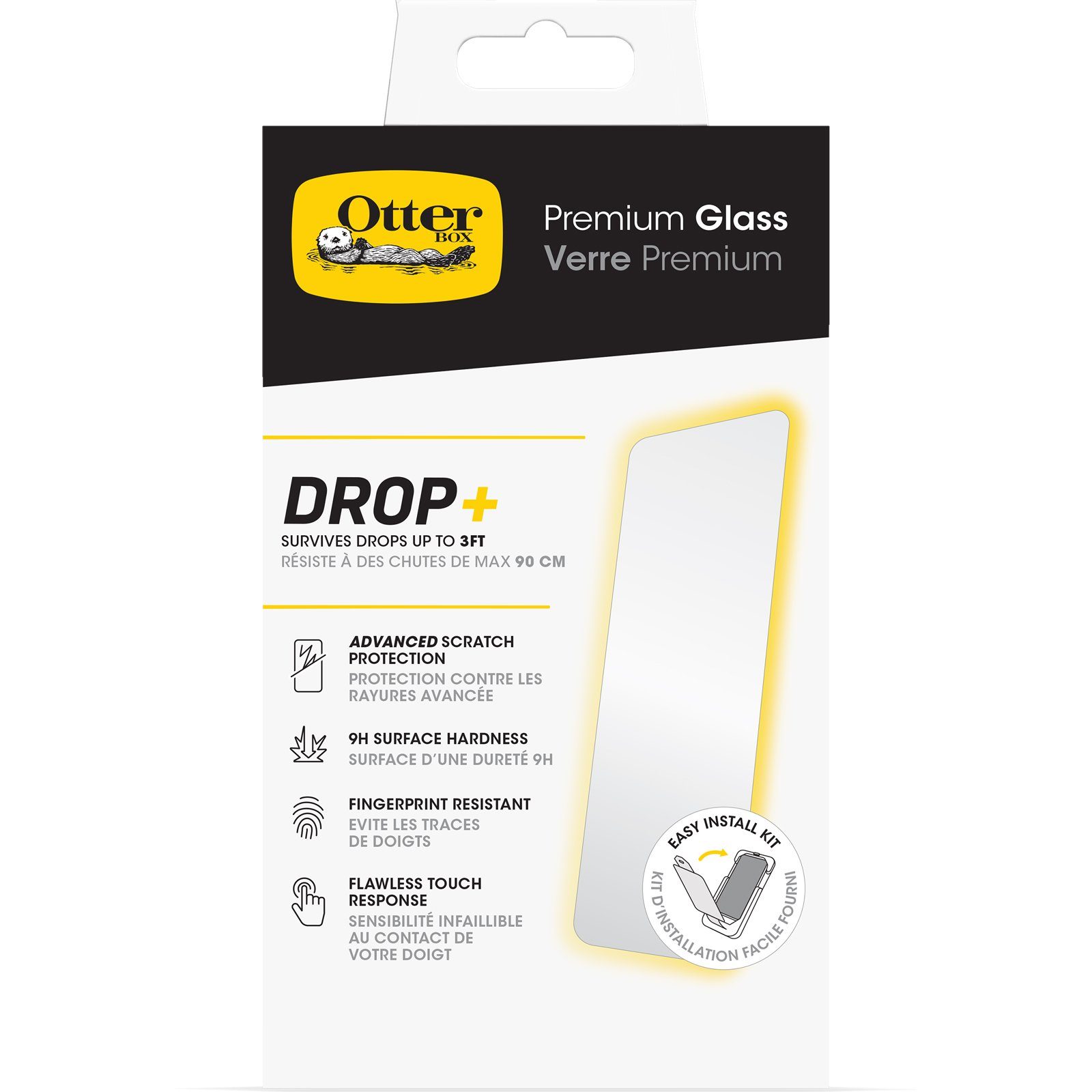 Otterbox Displayschutzglas Premium Glass Displayschutz für Apple iPhone 15 für Apple iPhone 15, gehärtetes Glas, x3 Kratzschutz, übersteht Stürze aus bis 0,9 m