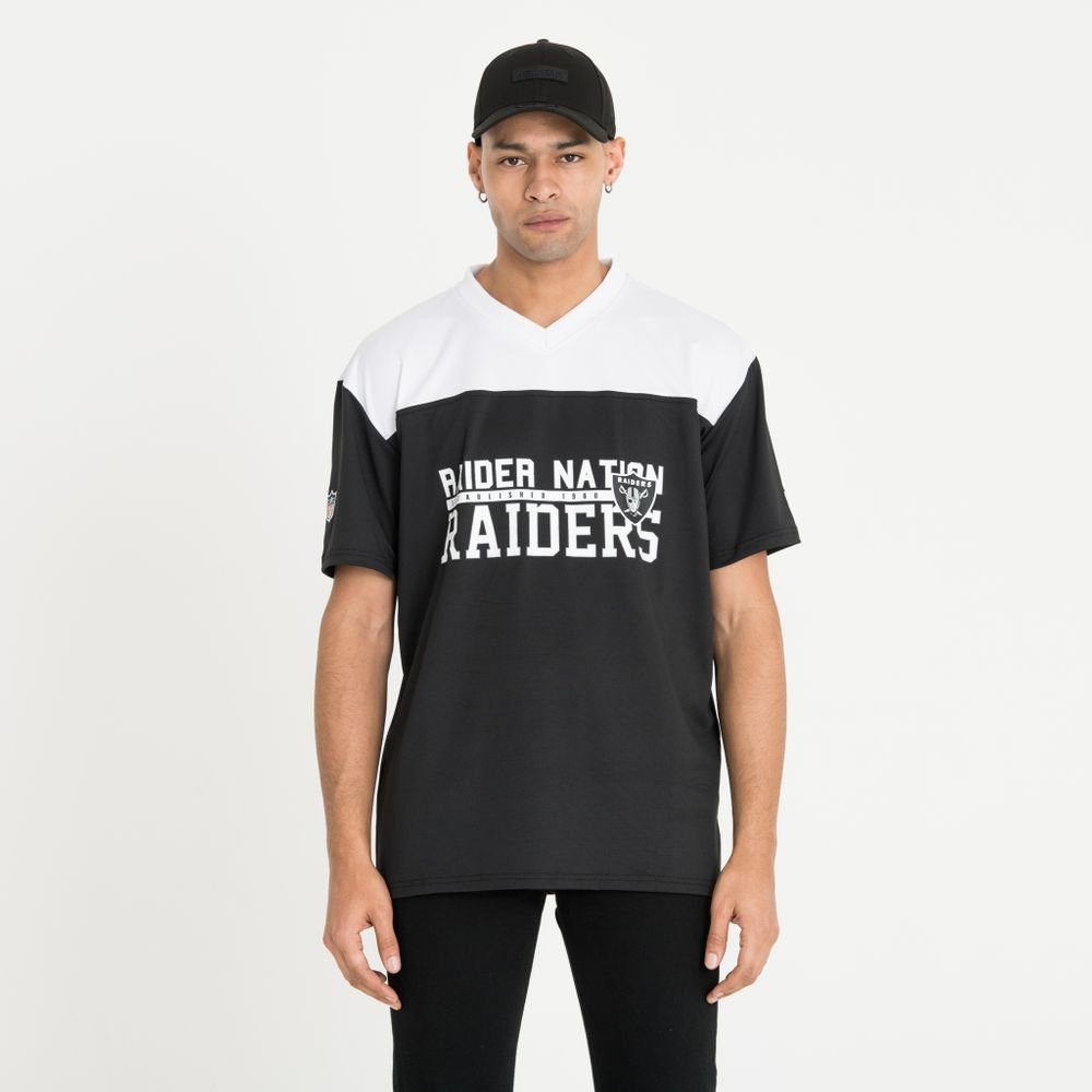 NFL OS OAKLAND Era Era New Wordmark Stackes Print-Shirt T-Shirt New RAIDERS