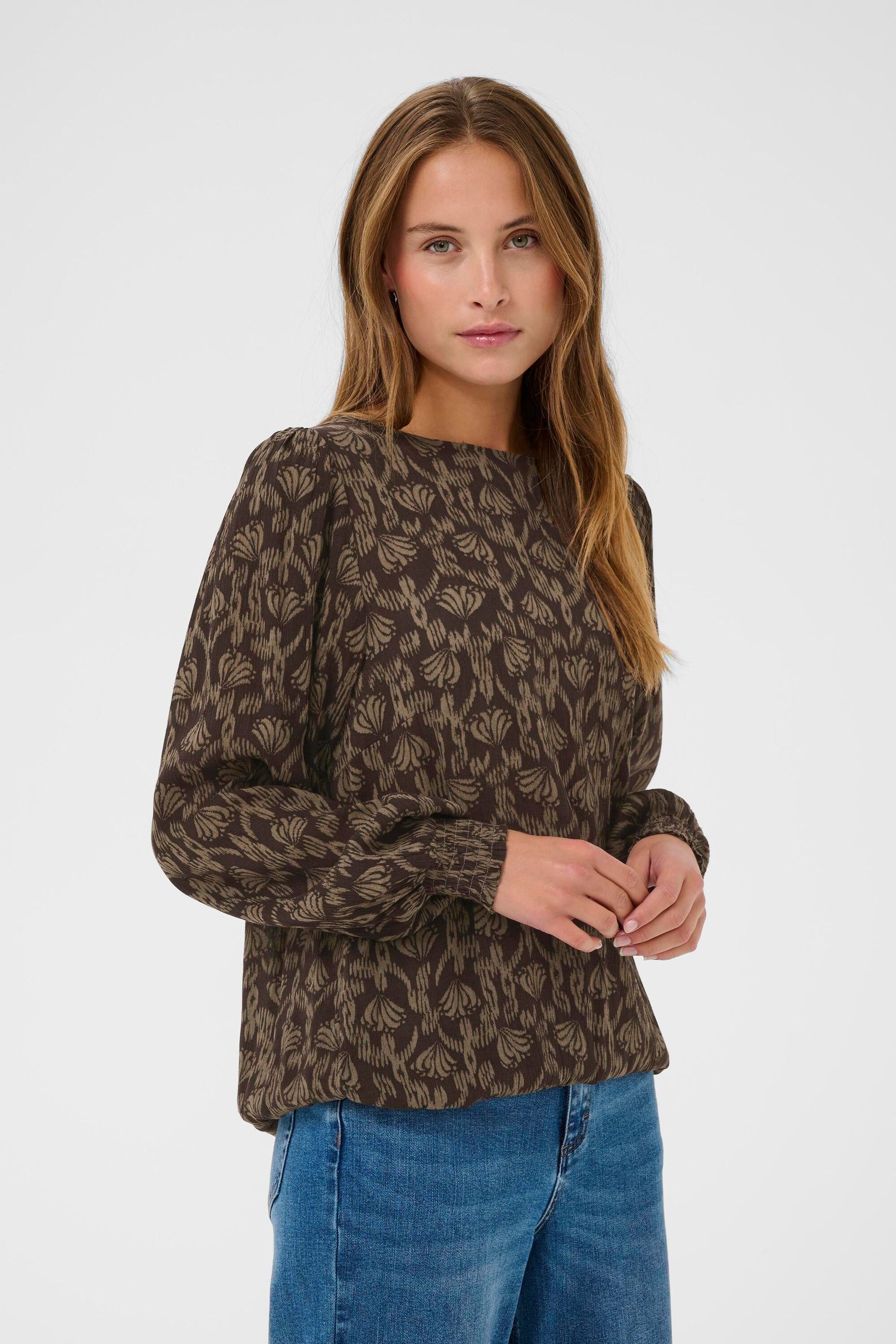 KAFFE Langarmbluse Langarm-Bluse KArikka günstig online kaufen