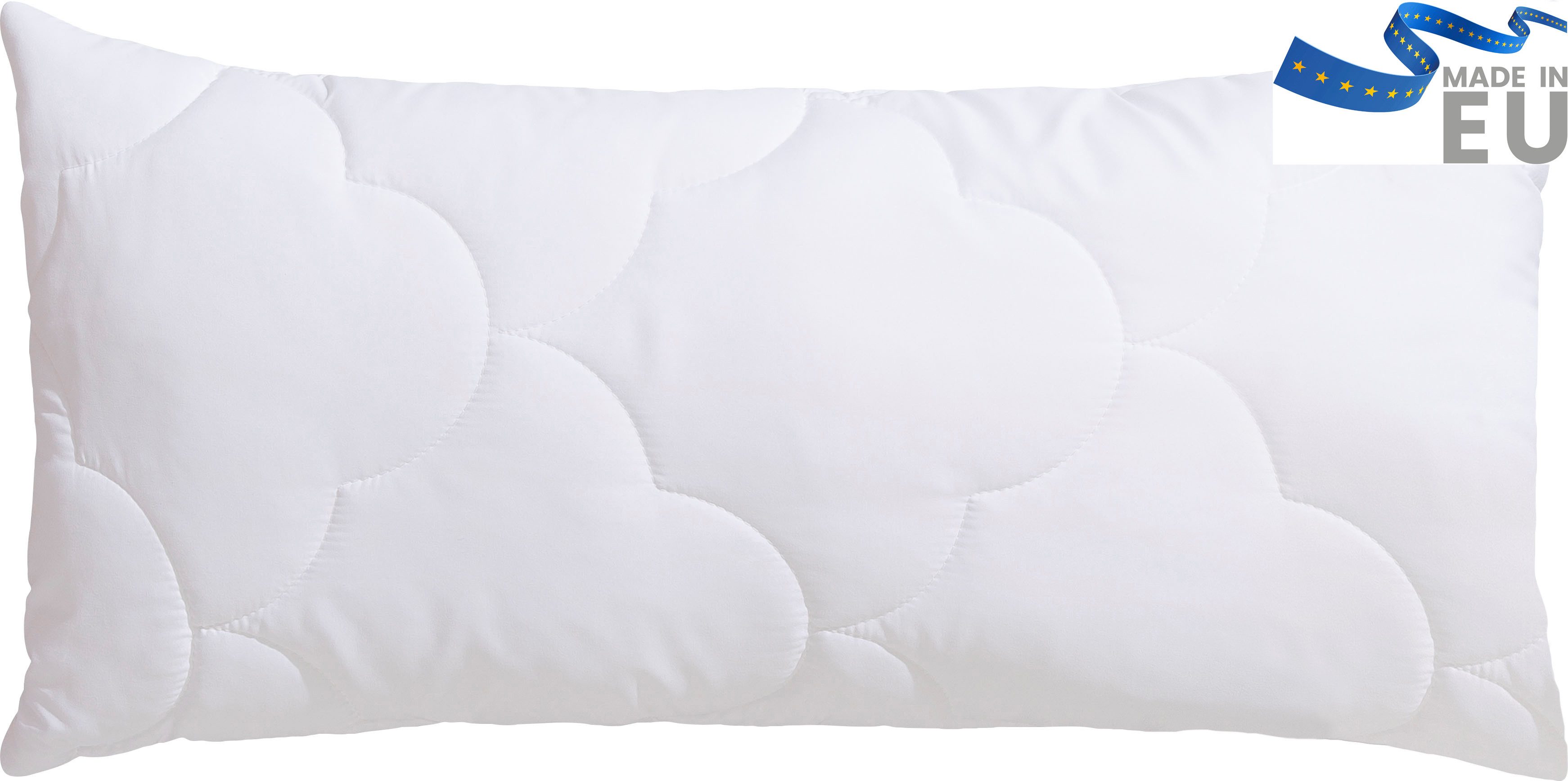 OTTO home Microfaserkissen Mondschein, Kopfkissen 1-tlg. oder 2-tlg. 40x80 oder 80x80 cm, Füllung: Faserbällchen, Bezug: Polyester oder antibakteriellen Microfaser, Kissen, allergiker geeignet (für Hausstauballergiker)