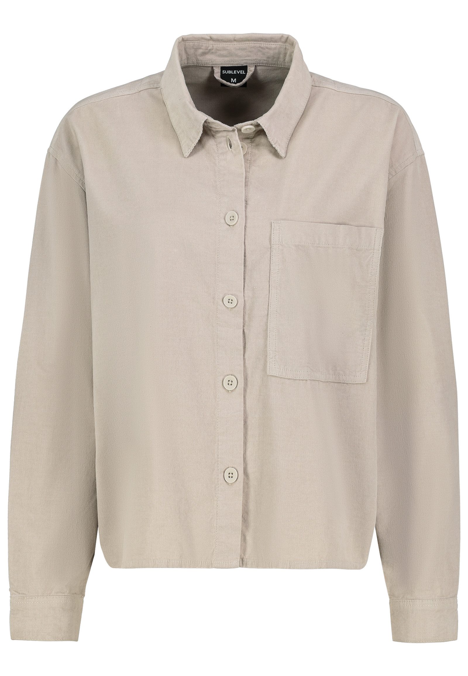 SUBLEVEL Hemdjacke Oversize Hemdjacke mit Brusttasche günstig online kaufen