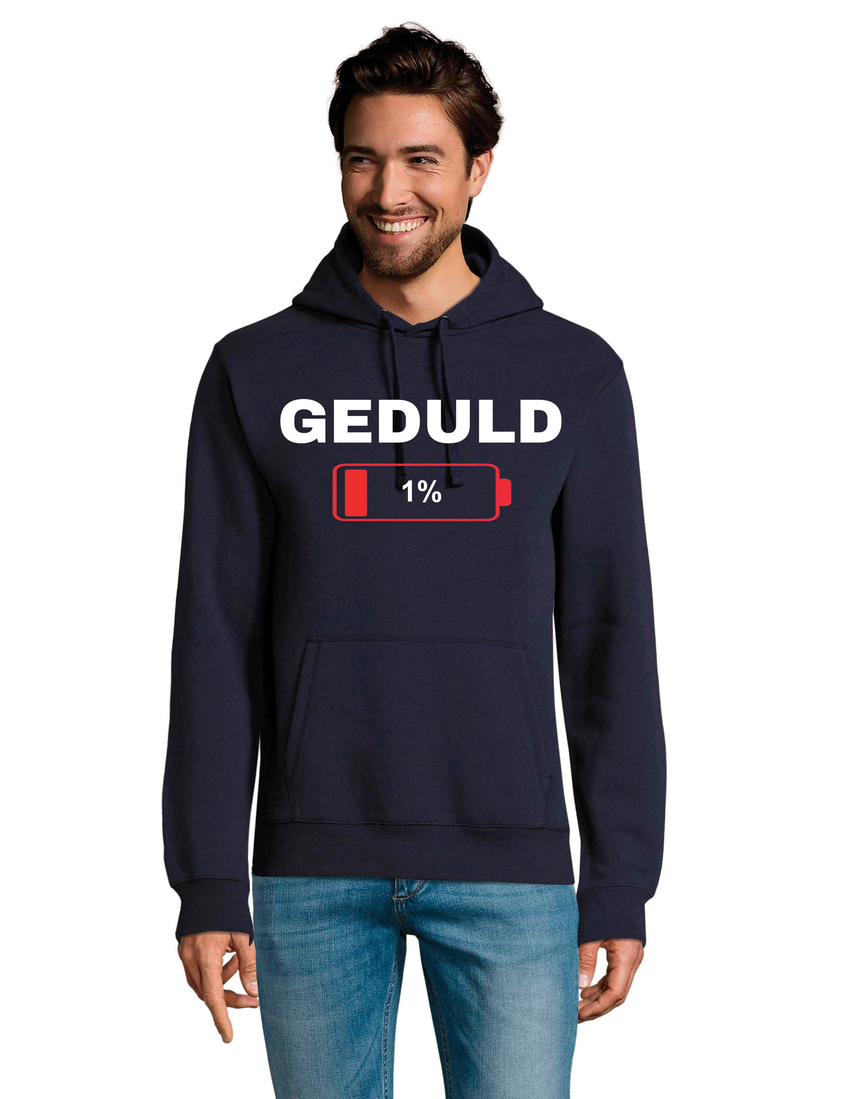 Youth Designz Kapuzenpullover "Geduld bei 1%" Herren Hoodie Pullover stylisch lustig Print Statement mit witzigen Aufdruck für Männer