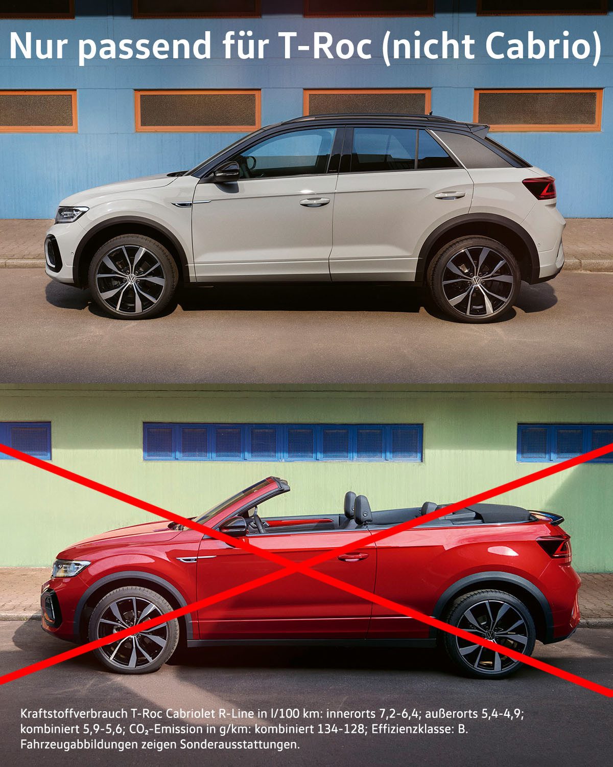 Volkswagen Passform-Fußmatten T-Roc (4 St), für VW T-Roc Limousine, SUV, Gummifußmatten vorne und hinten, rutschfest, abwaschbar, 2GA061500 82V – Bild 3 von 4