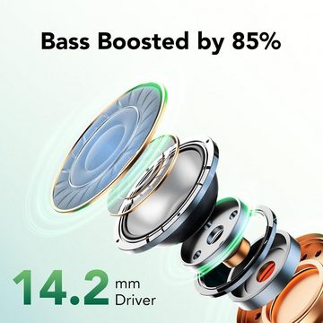 IKT Kabellos Bluetooth 5.3 mit 50H Tiefer Bass, 2024 Neue In-Ear-Kopfhörer (Lange Akkulaufzeit von bis zu 58 Stunden für stundenlangen Musikgenuss., Noise Cancelling Earbuds mit 4 ENC Mic IPX7 Wasserdicht Ohrhörer USB-C)