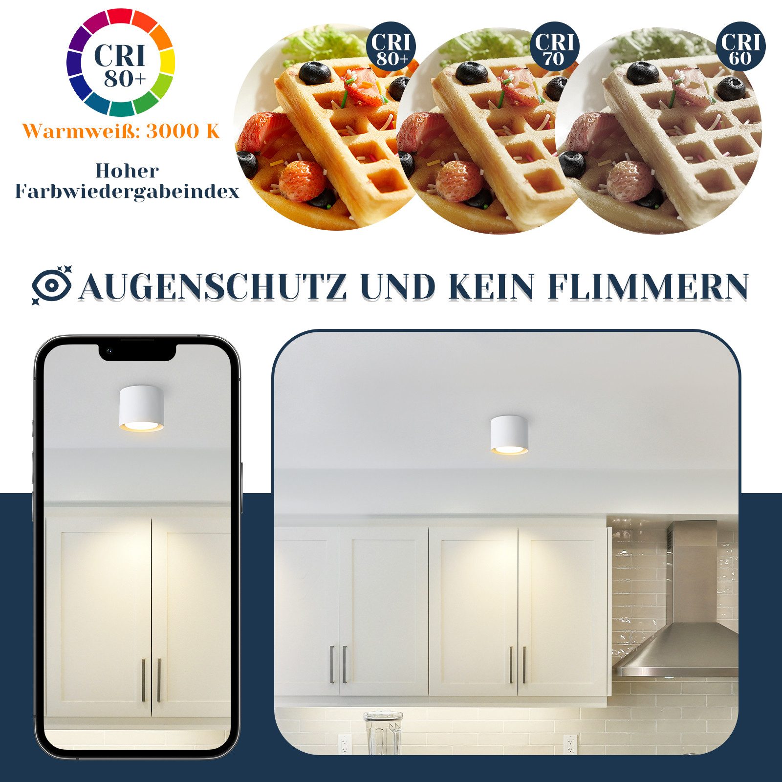 Foco led de superficie blanco redondo orientable 5w_voghion.com