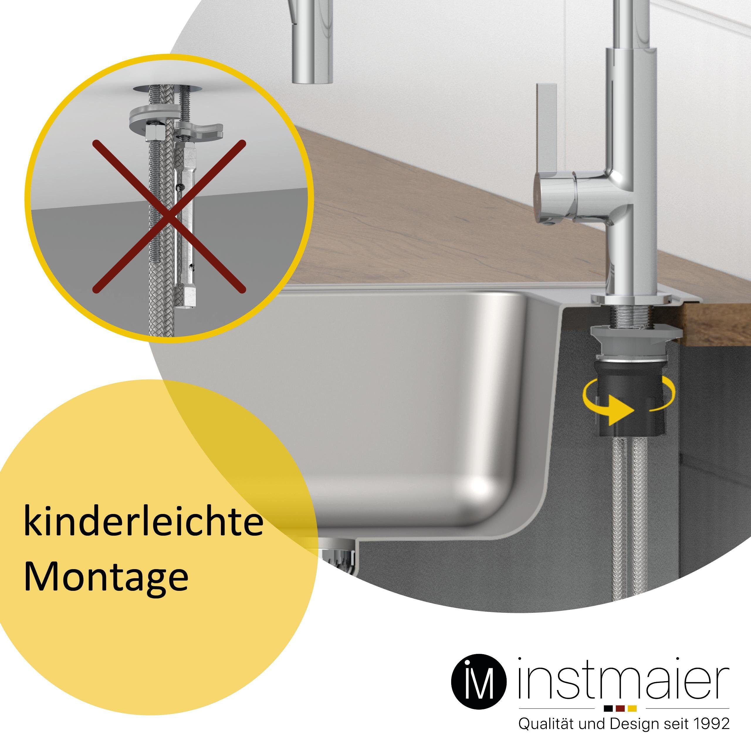 Thumbnail - instmaier Küchenarmatur K4, Spültischarmatur mit hohem Auslauf, flexible Handbrause 2 Strahlarten
