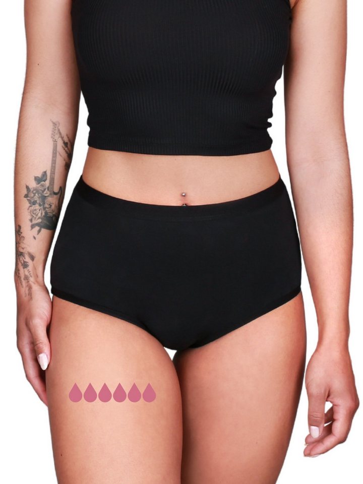 Taynie Periodenslip Comfort bamboo ultra - Saugstarke High-Waist Periodenunterwäsche (1-St., 1er-Pack) Ultra Dry Technologie & Bambus-Viskose – weich, atmungsaktiv & sicher