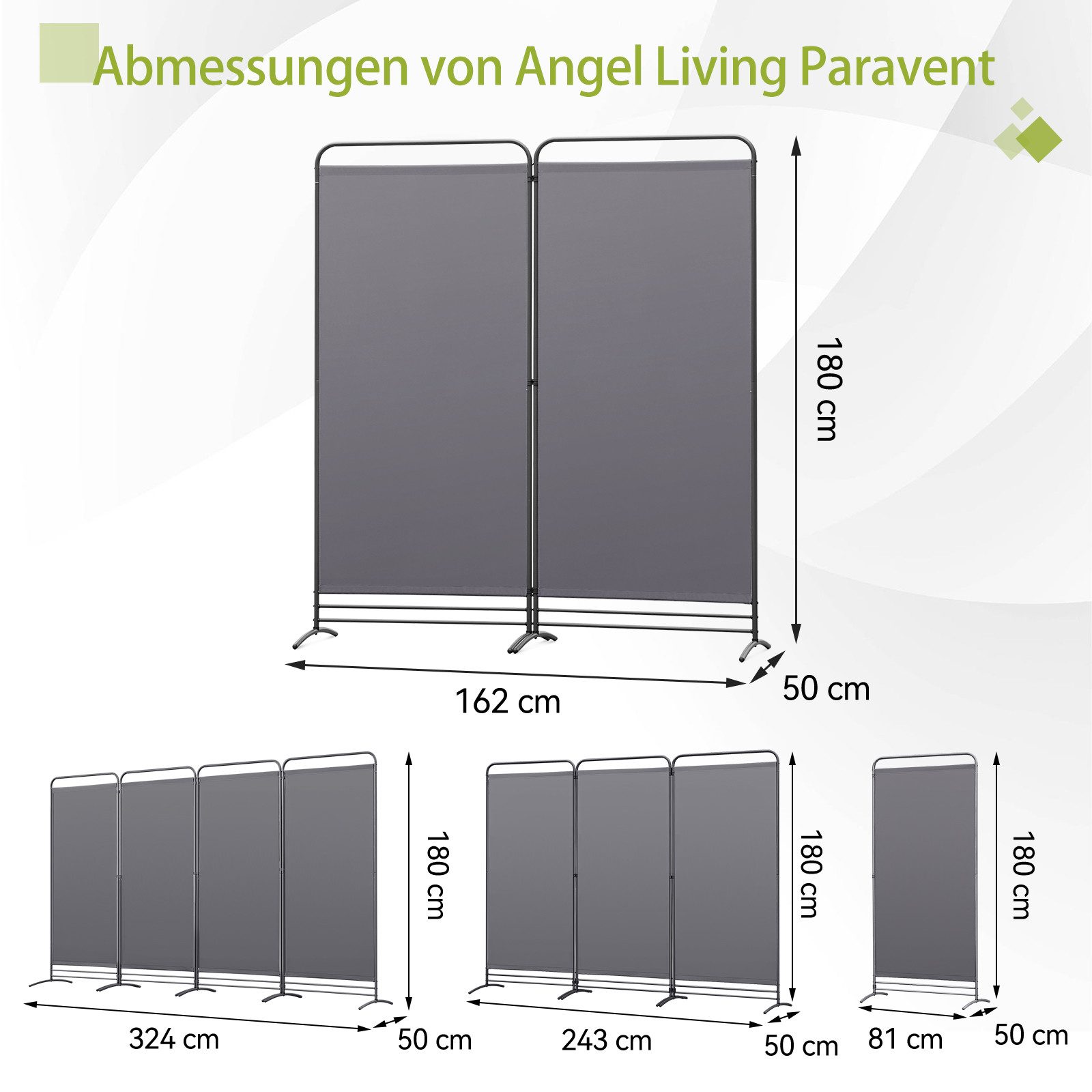 Angel Living Paravent 2 Teilig klappbarer günstig online kaufen