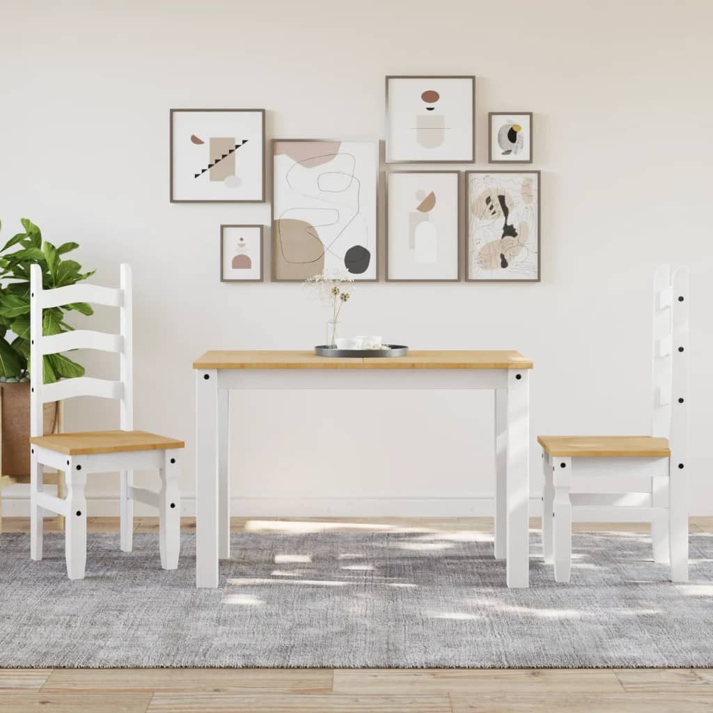 furnicato Esszimmerstuhl aus massivem Kiefernholz Weiß 42x47x107 cm (1 St), Honigwachs-Finish für die Sitzgelegenheit, ideal für die Küche