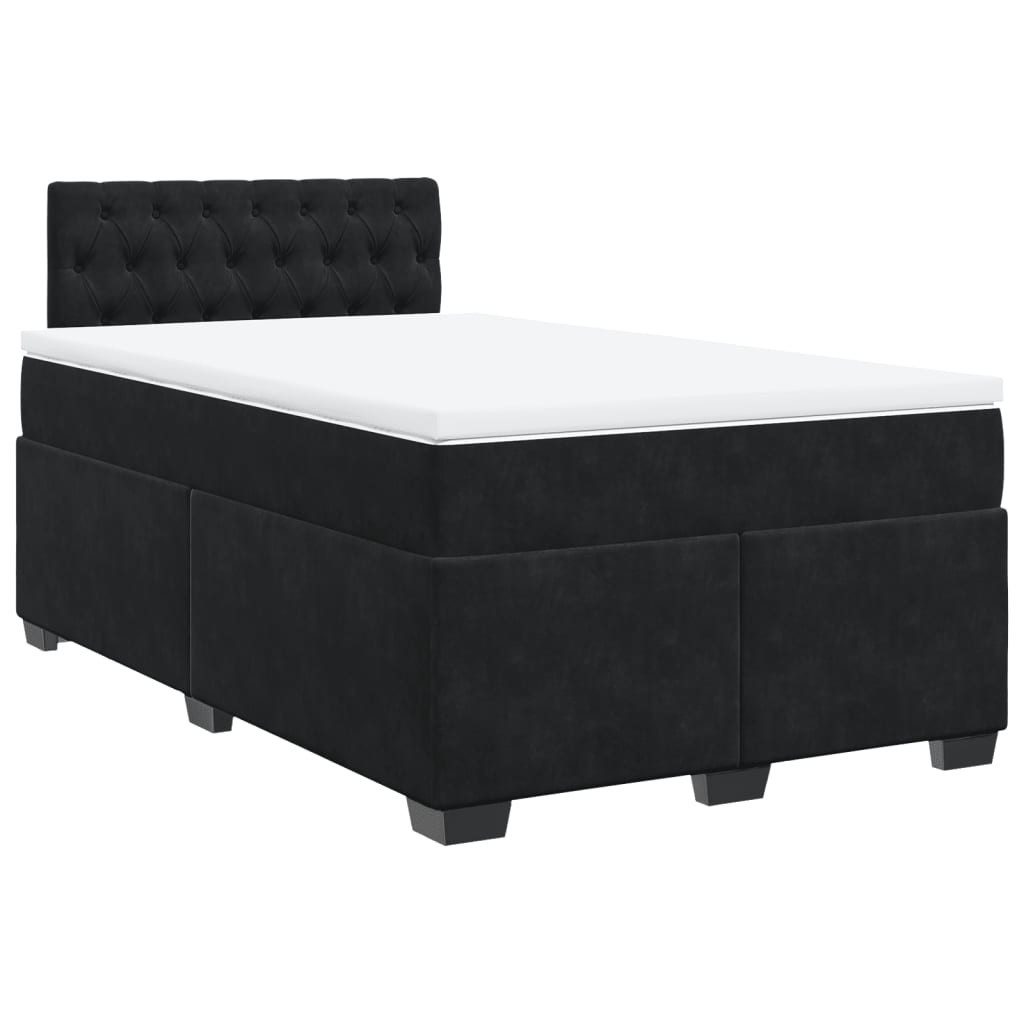 vidaXL Bett Boxspringbett mit Matratze Schwarz günstig online kaufen