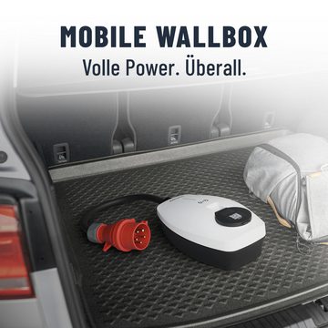 ABSINA Elektroauto-Ladestation Mobile Wallbox 11kW 16A, App Steuerung, einstellbare Ladeleistung