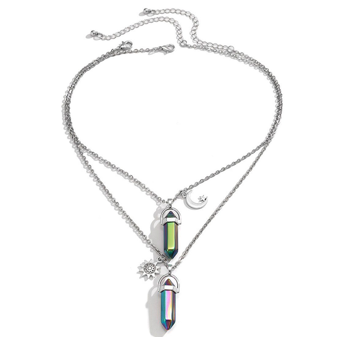 Herzkette Damen Modeaccessoires Gift Ronner Halsband (1-tlg) Necklace Schmuck Mode UG Halskette