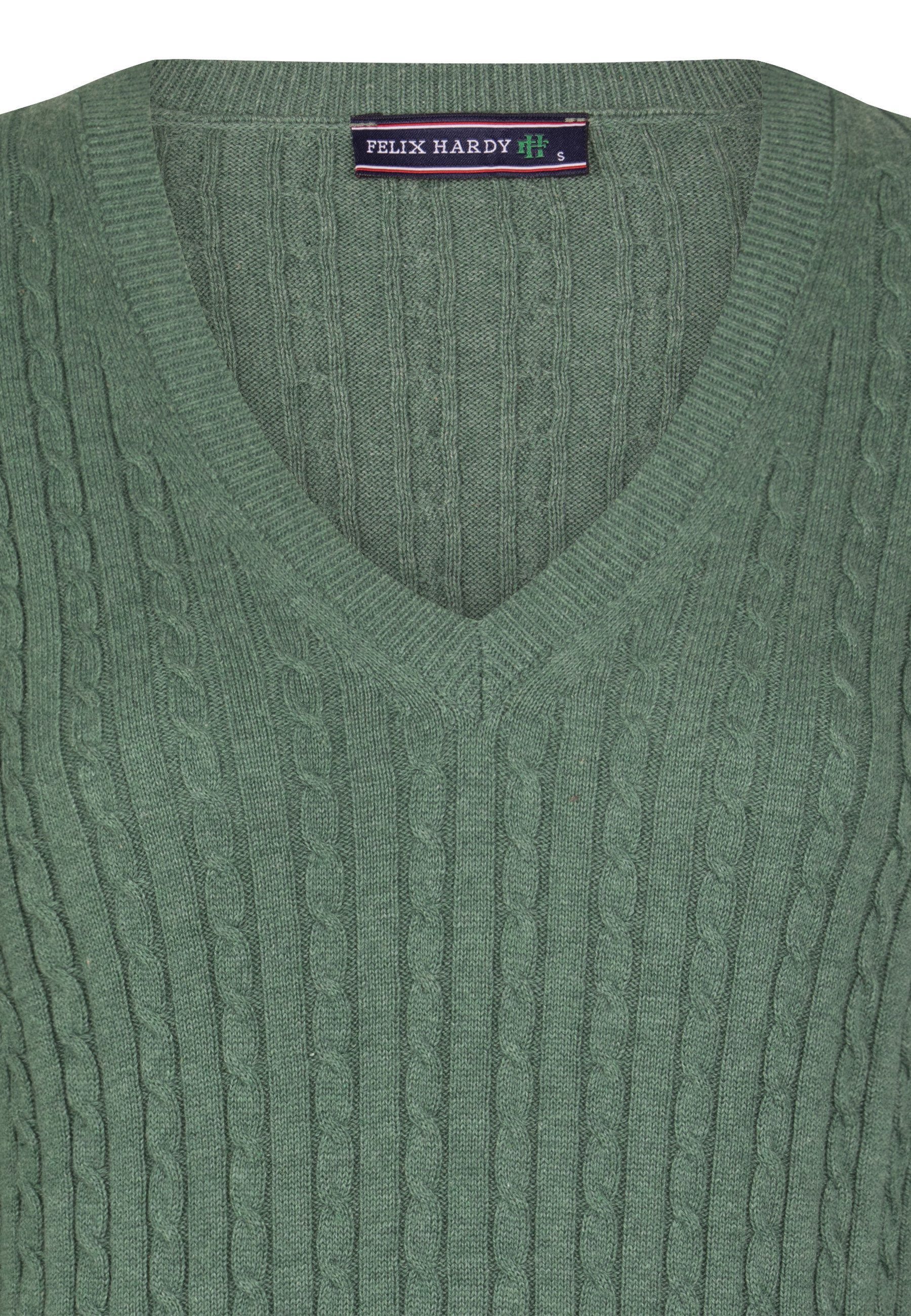 Felix Hardy V-Ausschnitt-Pullover Kabelstrick-Pullover mit V-Ausschnitt günstig online kaufen