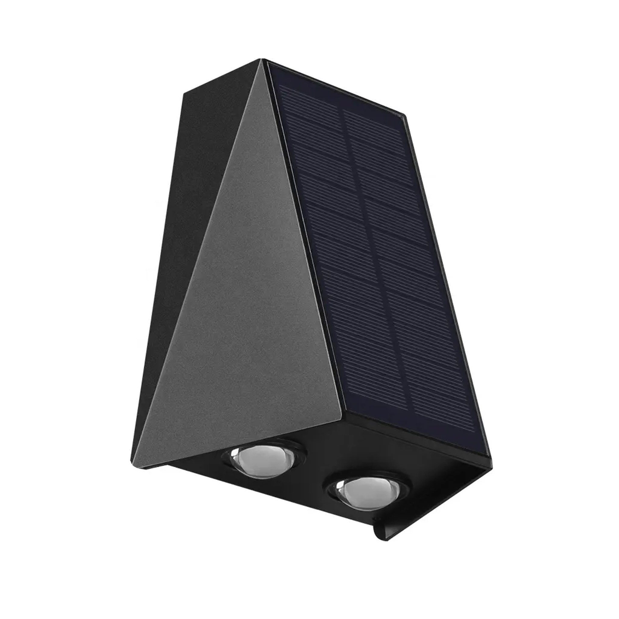 Arnusa LED Außen-Wandleuchte Solar Wandleuchte Wandstrahler Wandlampe LED UP-Down kabellos, Tageslichtsensor, LED fest integriert, Warmweiß