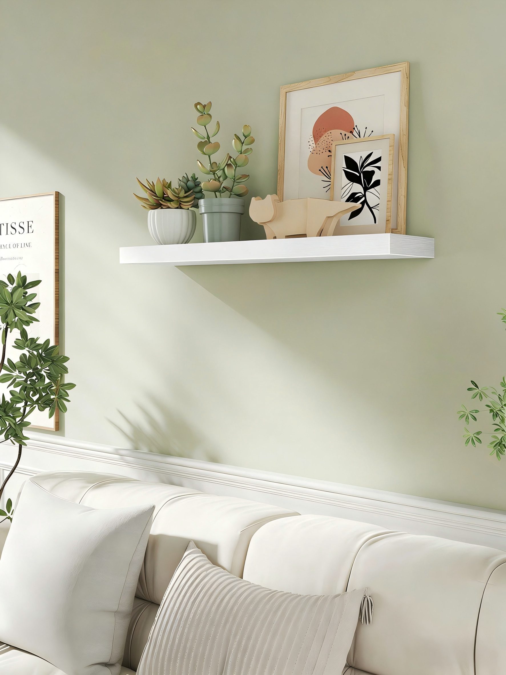 VASAGLE Wandregal, 1-tlg., Wandboard, 40 - 80 cm