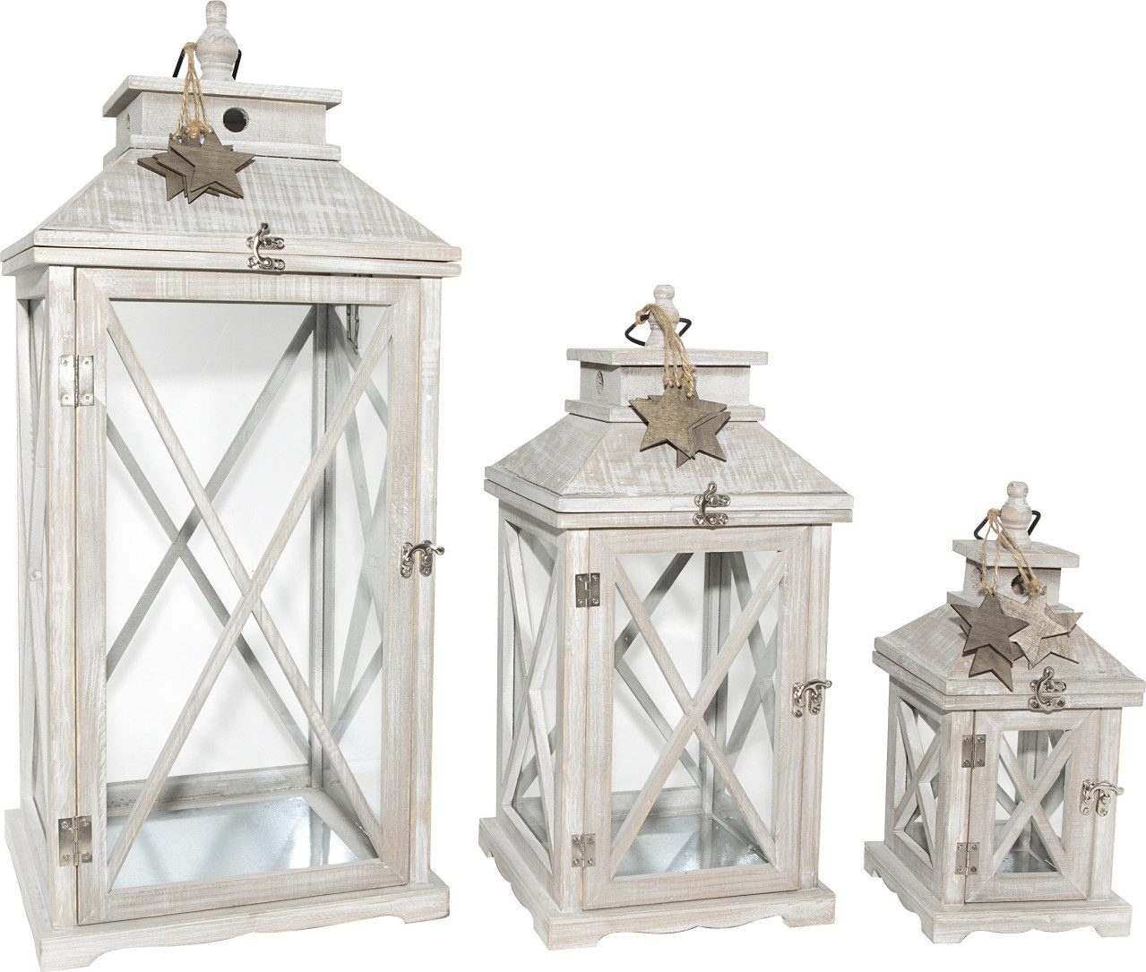 Trend Line Kerzenlaterne TrendLine Holzlaterne, 32 x 15 x 15 cm grau günstig online kaufen