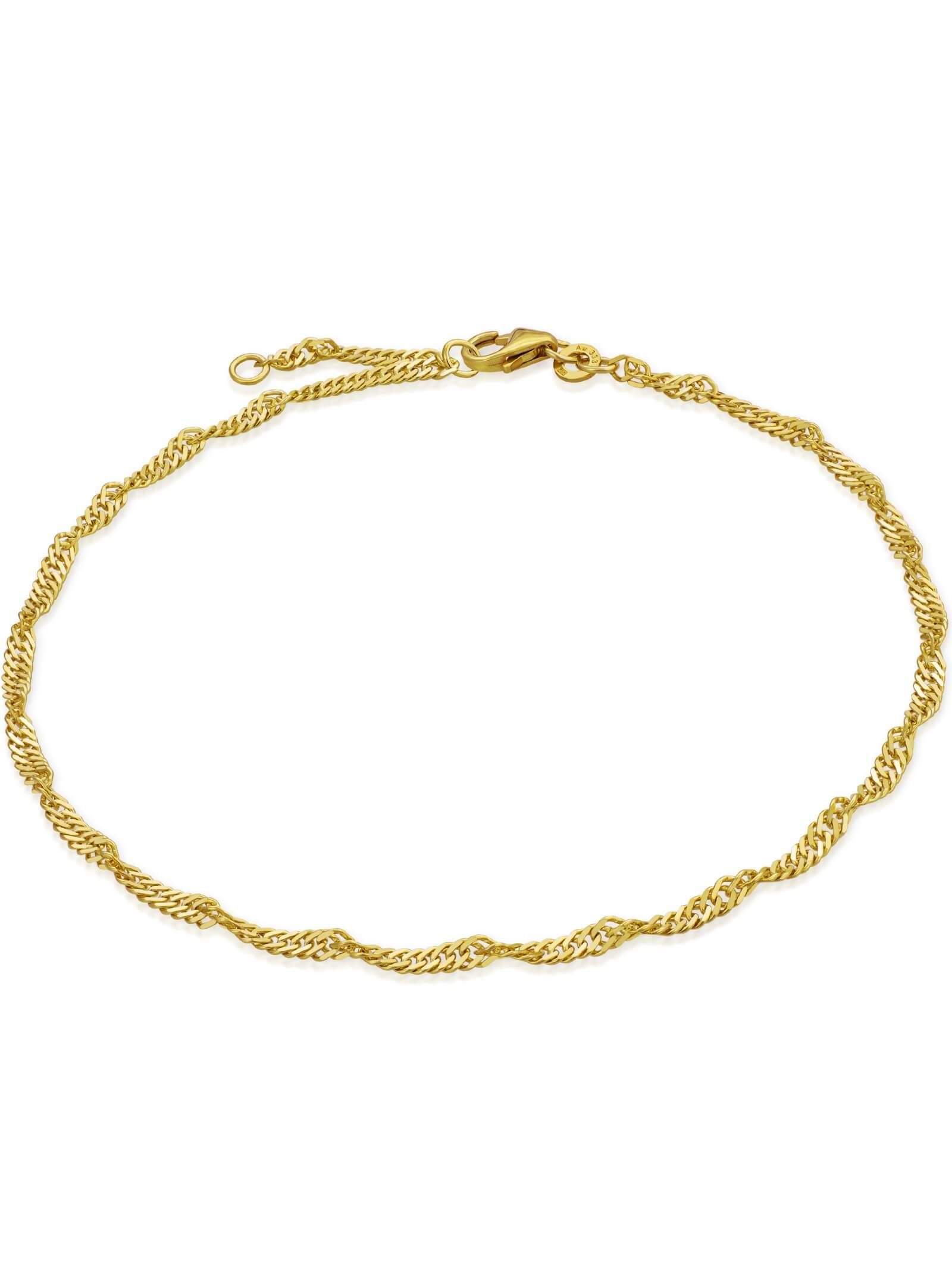 modabilé Fußkette Браслет SINGAPORE 2,4mm 333 Gold (8 Karat), Fußkette SINGAPORE 2,4mm 333 Gold