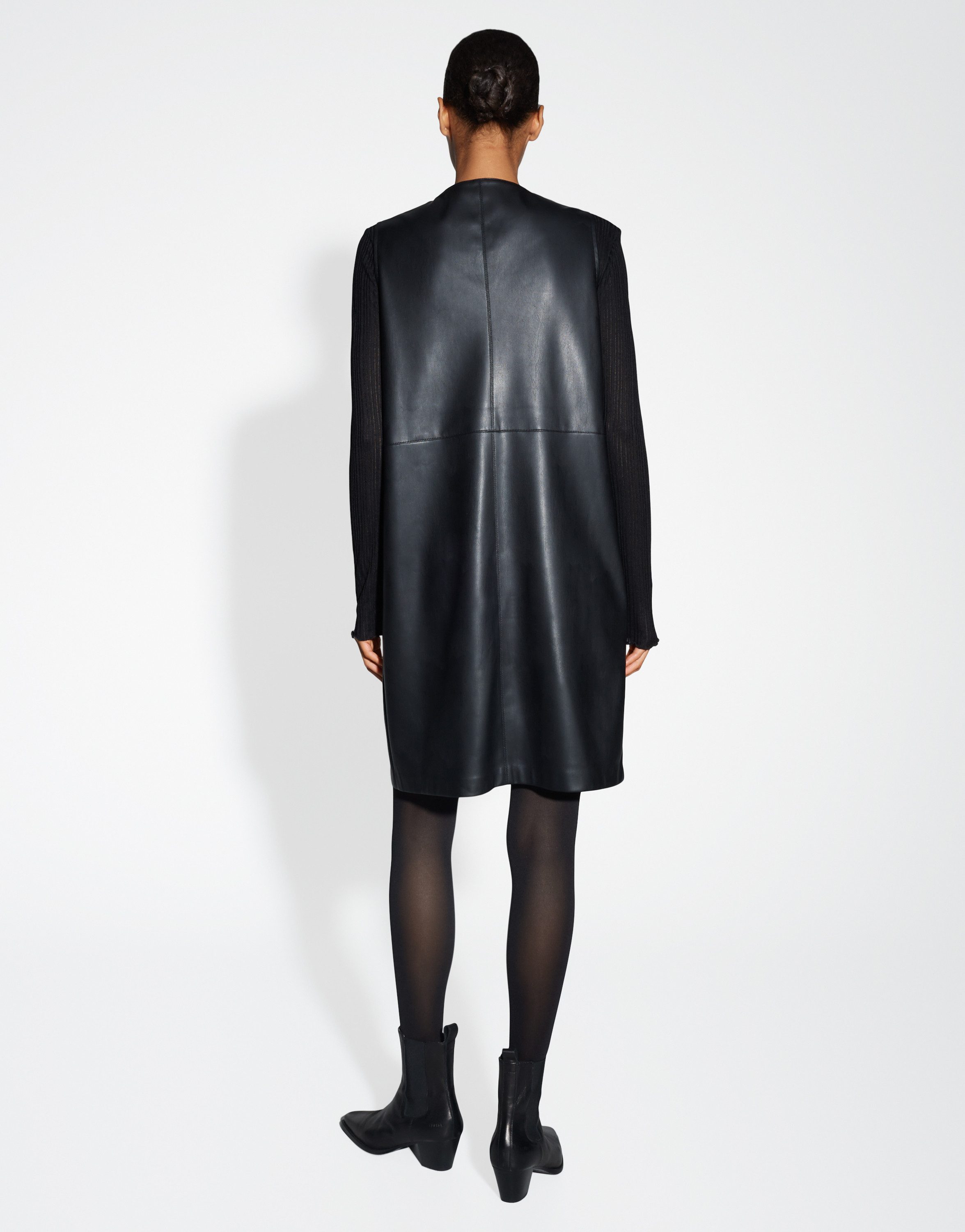 OPUS Trägerkleid WANCY in Lederoptik WANCY Minikleid in Lederoptik