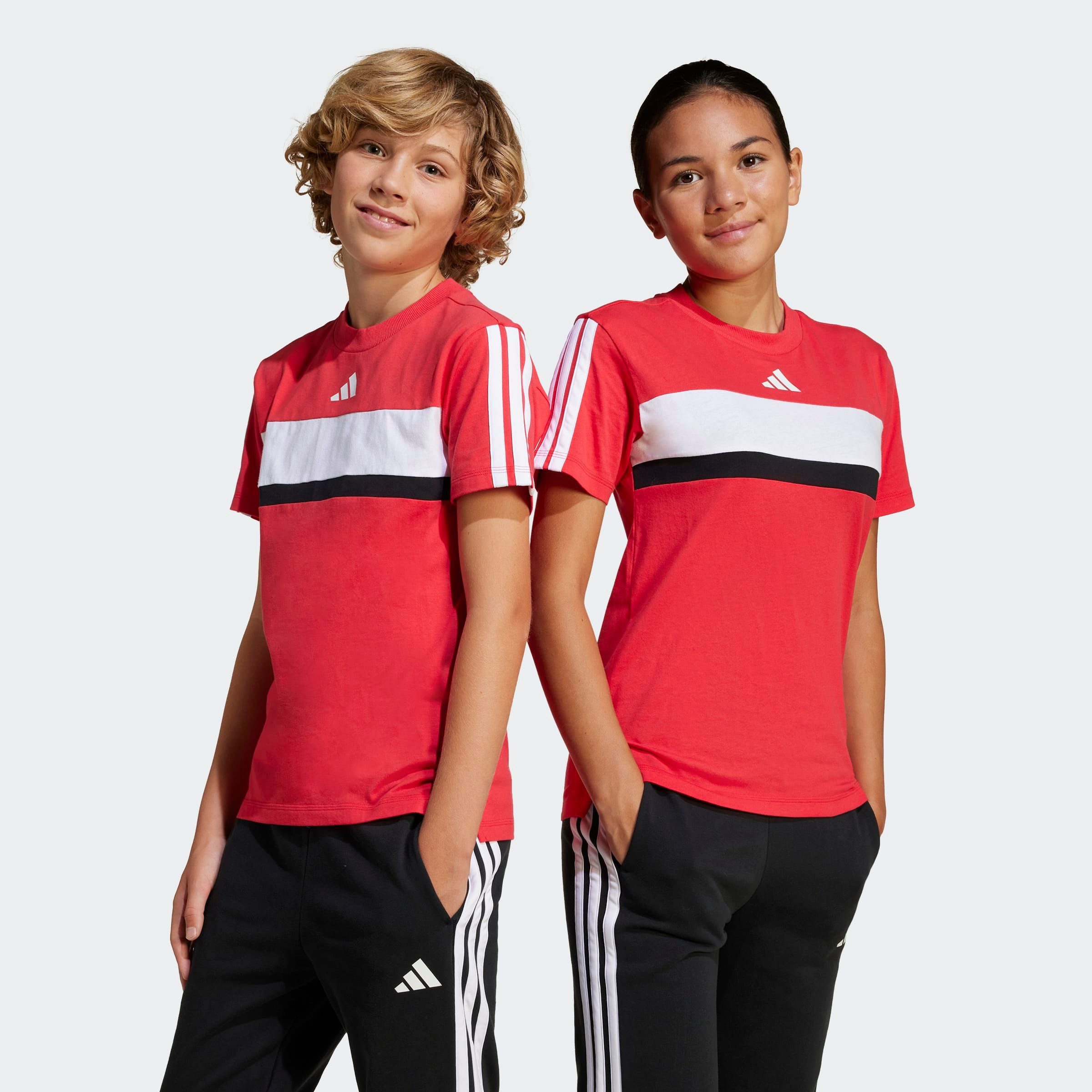 adidas Sportswear T-Shirt J 3S TIB T für Kinder, mit Rundhalsausschnitt, Kurzarm, ohne Verschluss