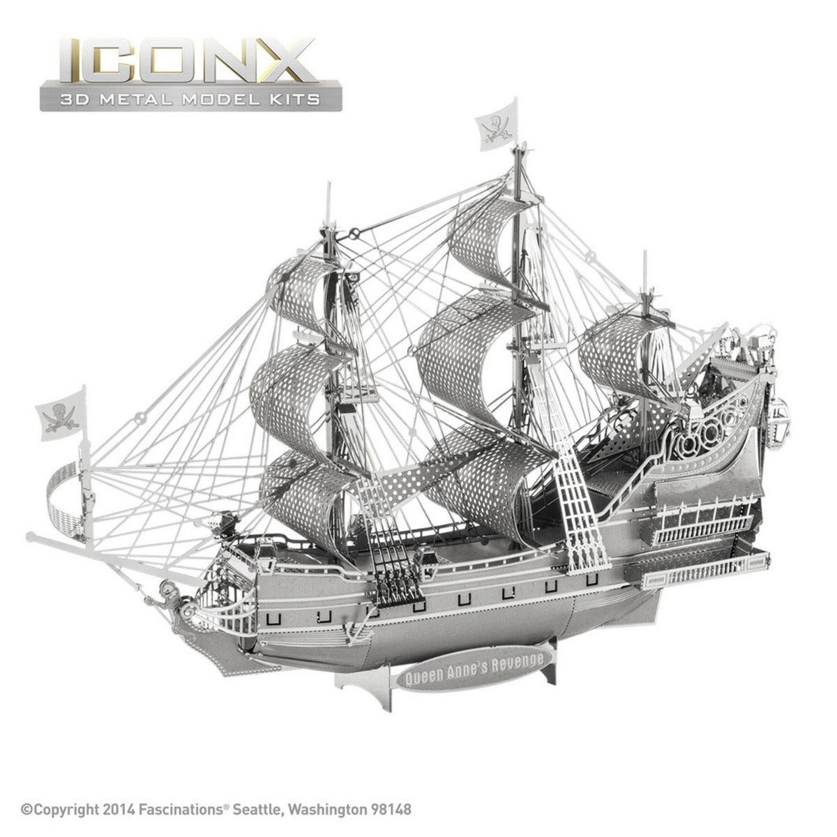 Metal Earth® Modellbausatz Metal Earth 3D-Metallmodell ICONX Queen Anne's Revenge ICX009, (63-tlg), Zusammenbau ohne Klebstoff