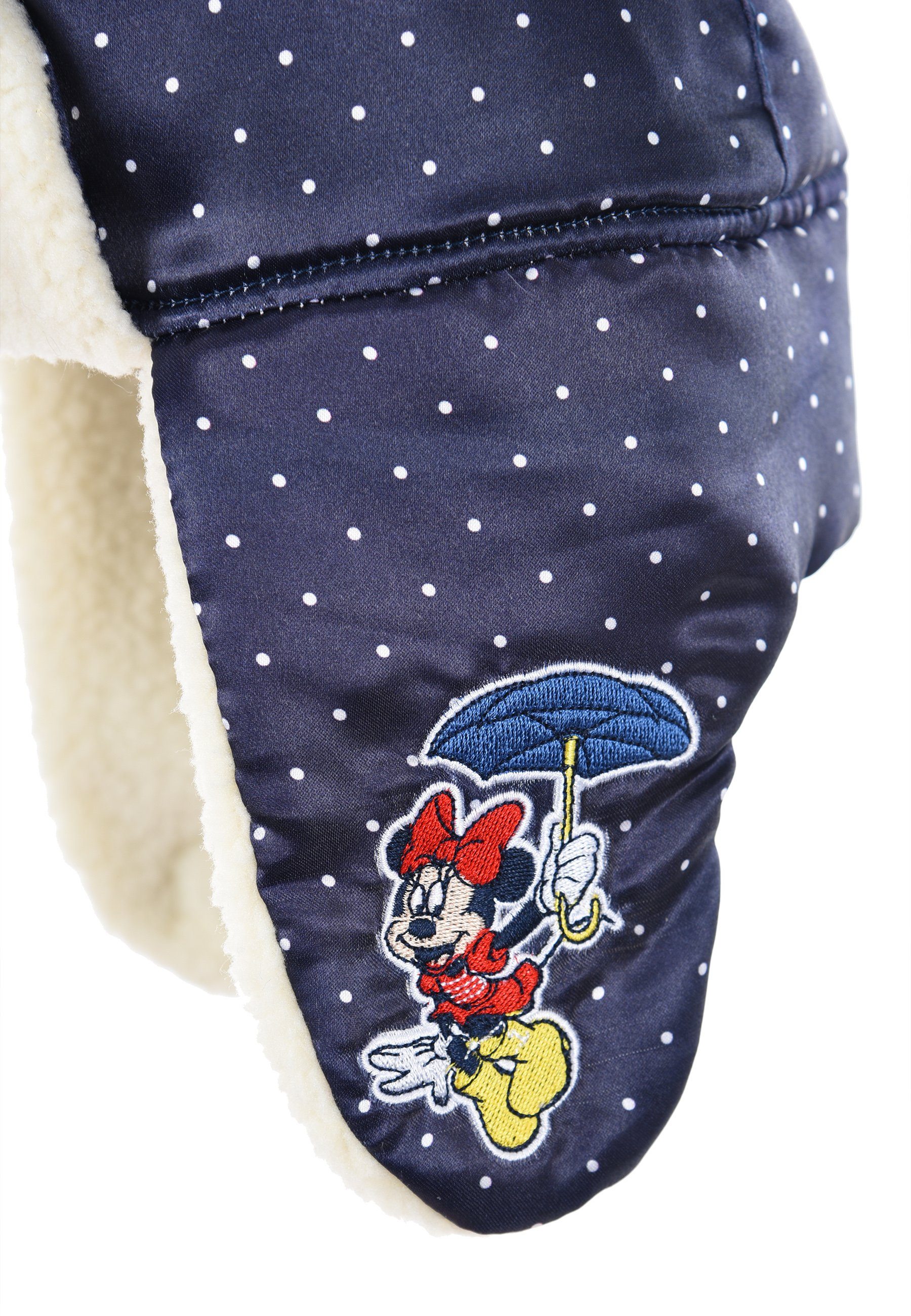 Fleecemütze Baby Mädchen Winter-Mütze Disney Mouse Minnie Dunkel-Blau