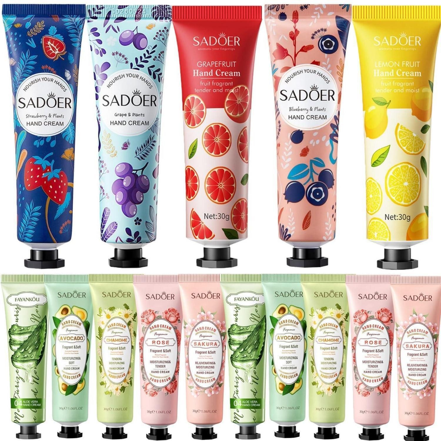 LuxusKollektion Handcreme Handcreme Mini Set 15x30ml 10 Düfte