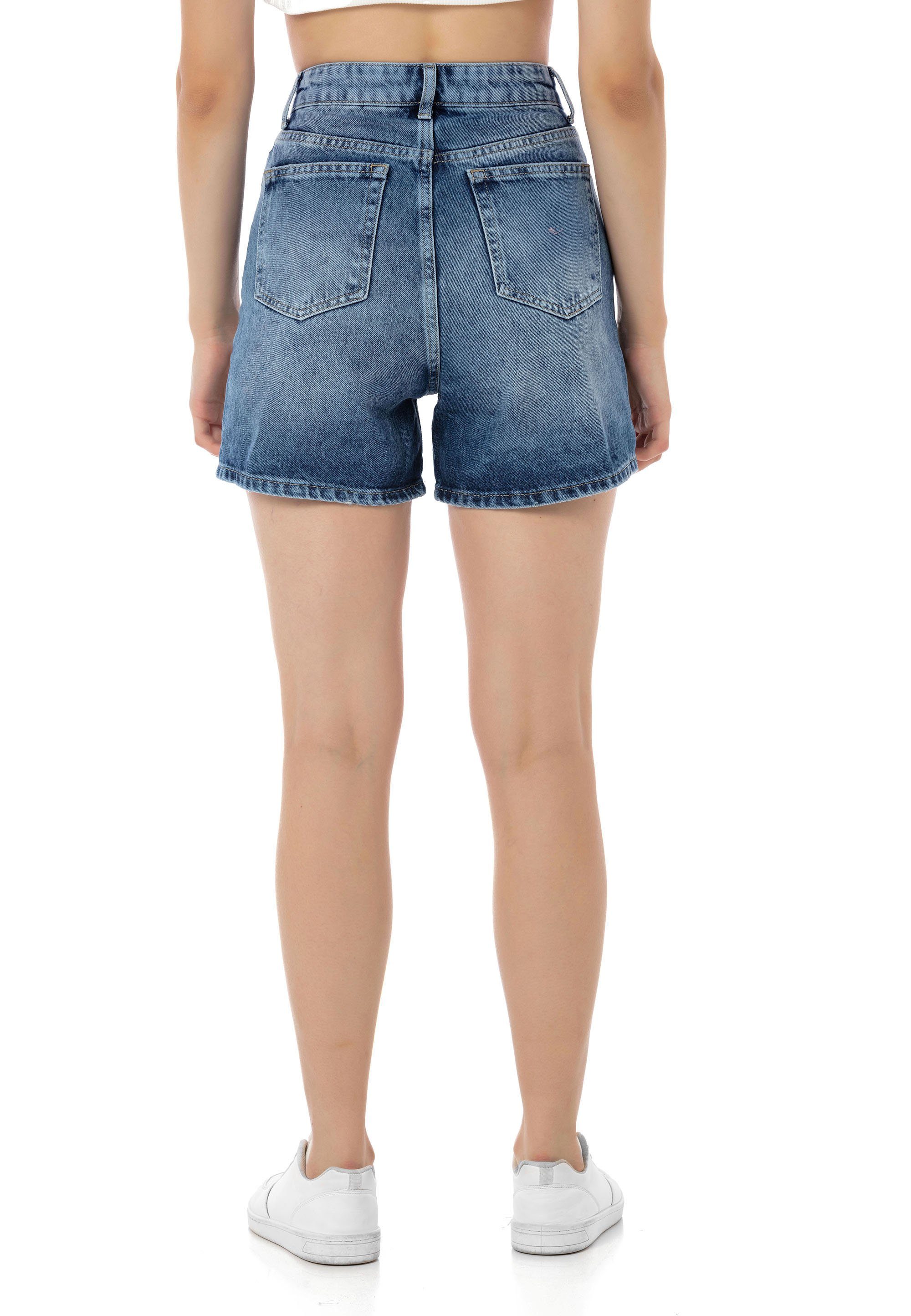 RedBridge blau Willenhall 5-Pocket-Style Shorts mit klassischem