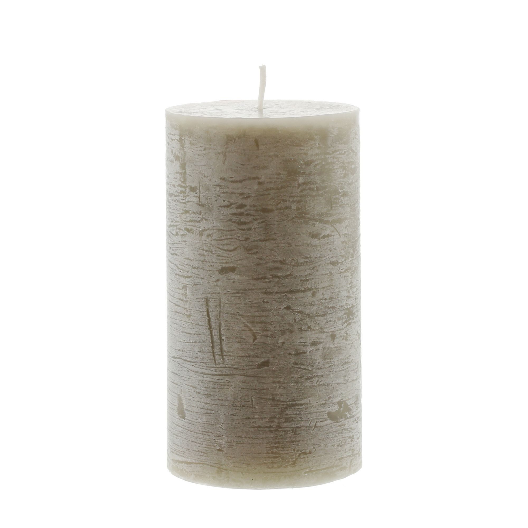 Frank Flechtwaren Stumpenkerze, Kerze Rustic Grey 4er Set