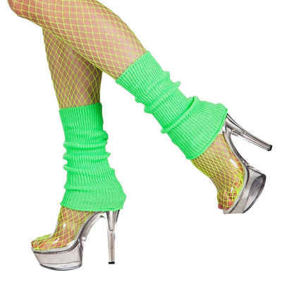 Boland Kostüm Retro-Beinstulpen neon-grün, Für warme Knöchel und einen heißen Look: 80er Retro Stulpen