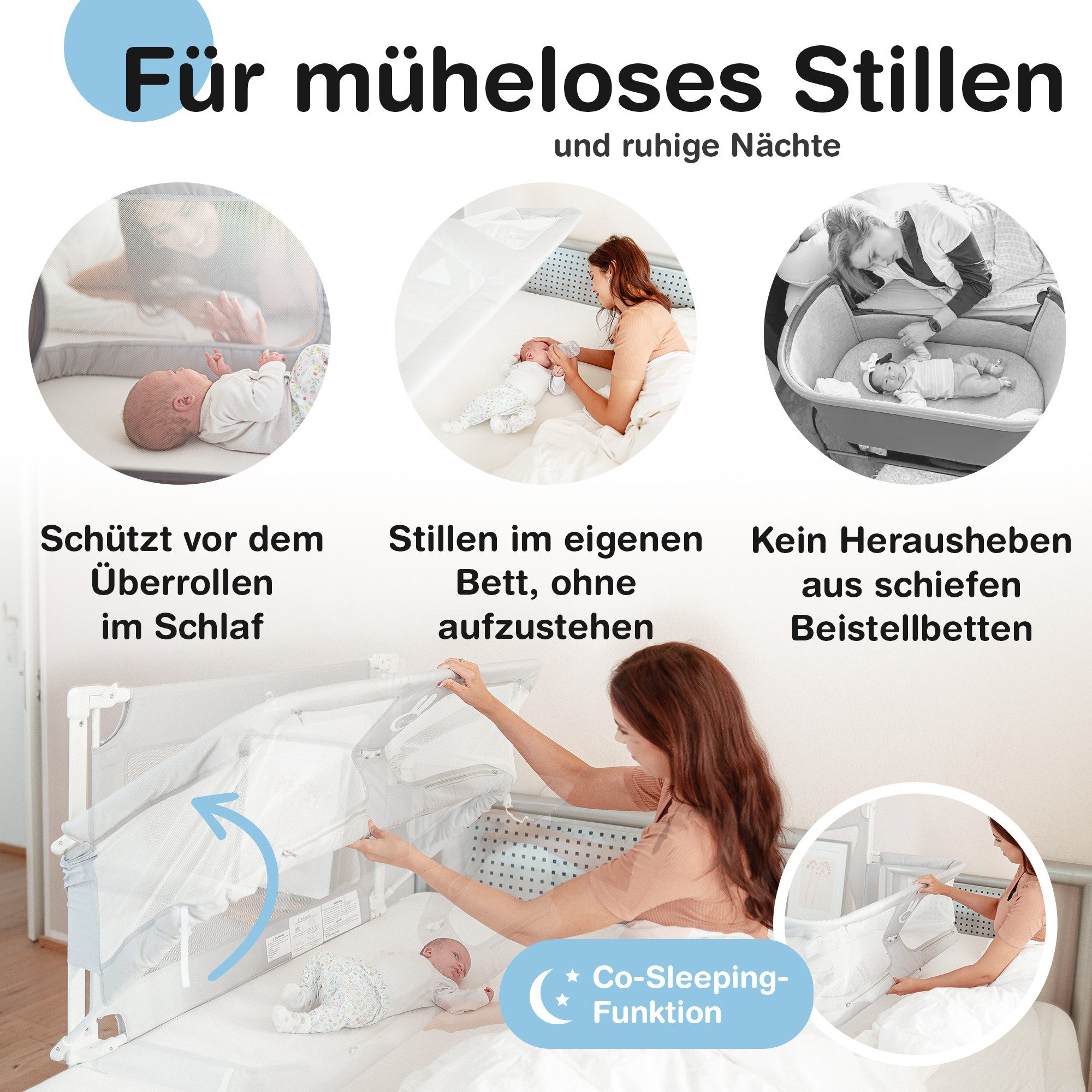 BabyBeFun Babybett im Bett, Beistellbett Baby [Stillen im eigenen Elternbet günstig online kaufen