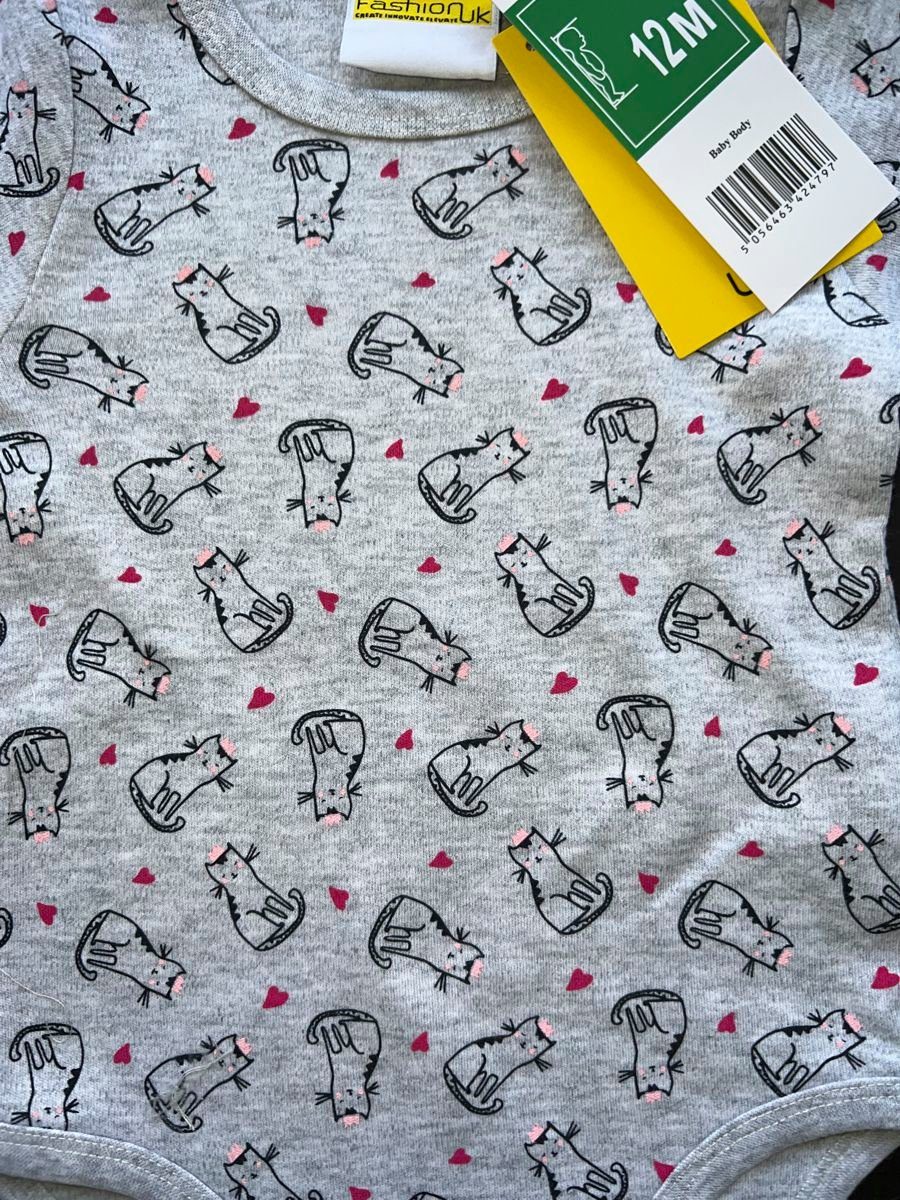 Fashion UK Strampler 2x Baby Bodys Mädchen Strampler langarm für 3 6 12 18 24 Monate