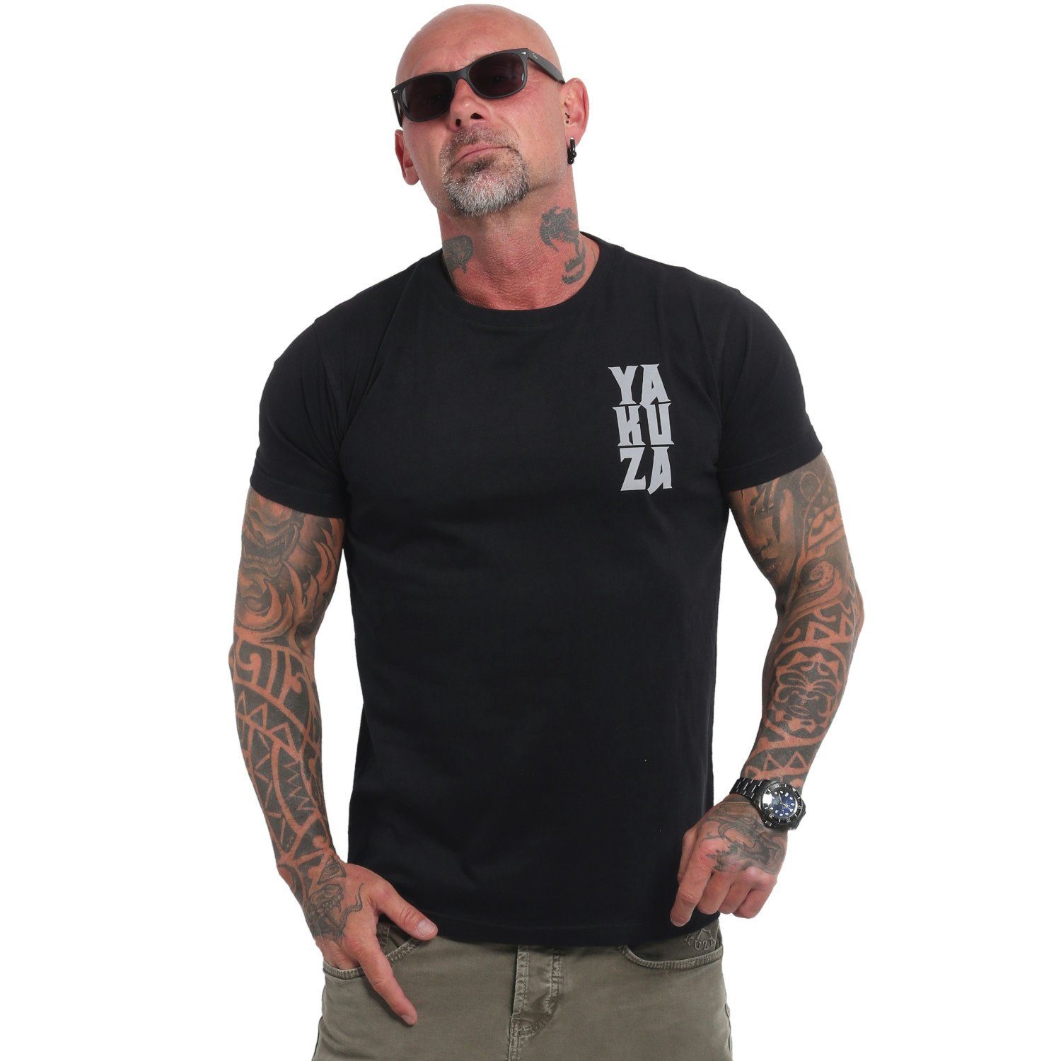 YAKUZA T-Shirt mit Singature reflektierenden Details