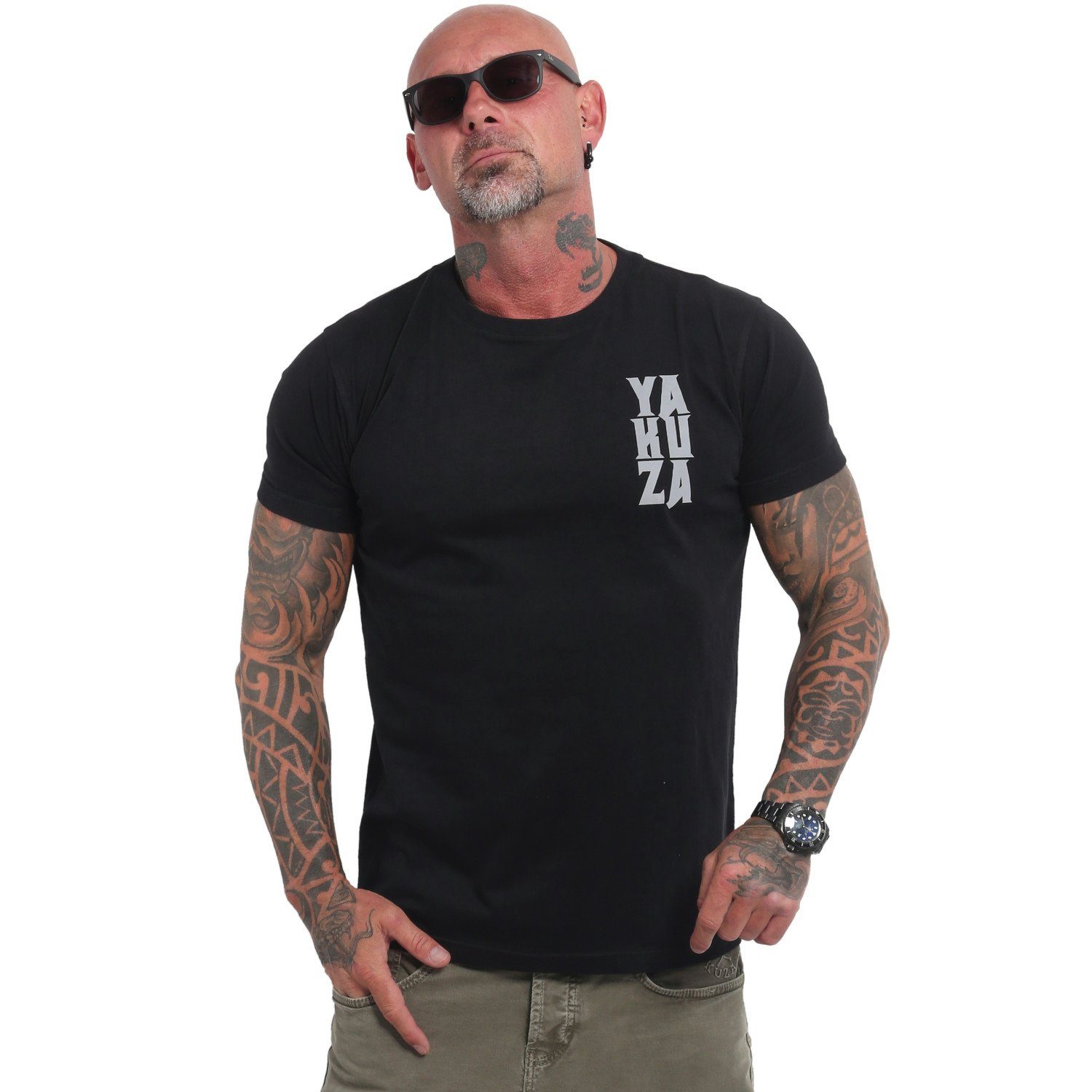 YAKUZA T-Shirt Singature mit reflektierenden Details günstig online kaufen