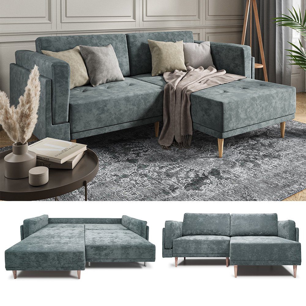 VitaliSpa® Ecksofa Cali, Grau, 236 x günstig online kaufen