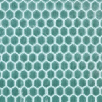 Stofferia Stoff Polsterstoff Samt Hexagon Prism Hellblau, Breite 137 cm, Meterware
