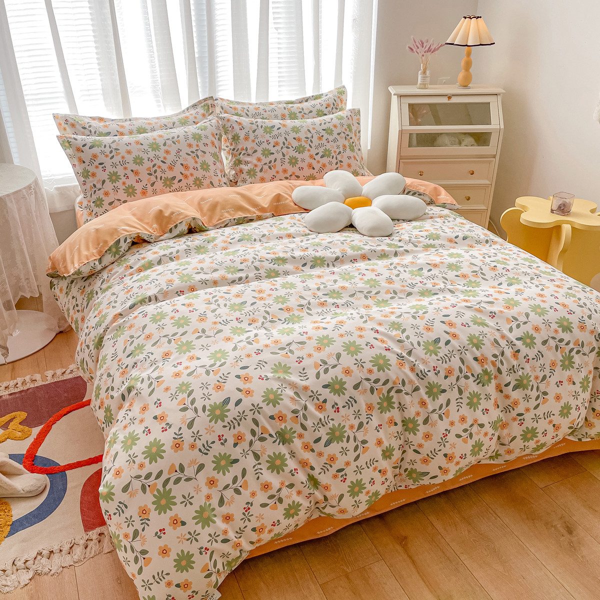 ibettertec Bettwäsche Bettwäsche Pflanzenmuster,Wende Bettwäsche Set günstig online kaufen