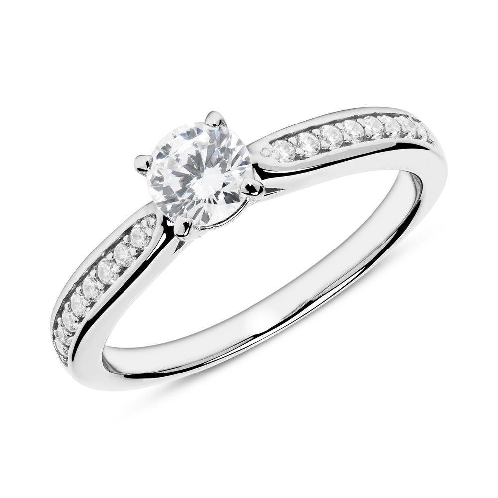 JEWLIX Verlobungsring Verlobungsring Sterlingsilber Zirkonia