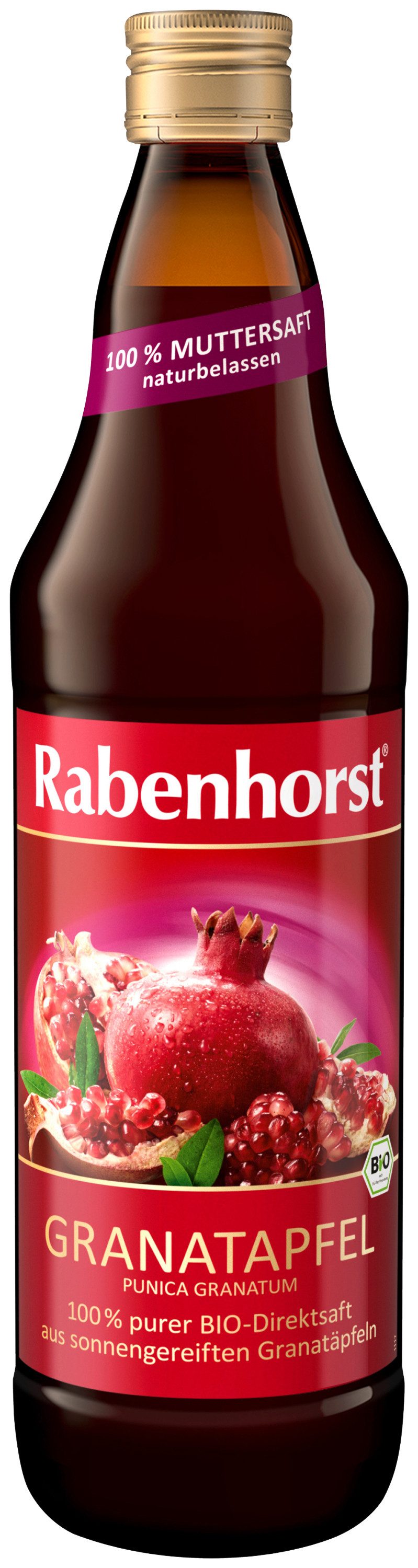 Haus Rabenhorst Saft RABENHORST Granatapfel MUTTERSAFT BIO 6er Pack (6 x 700 ml), 0,7 l, 700 ml, 6 St.
