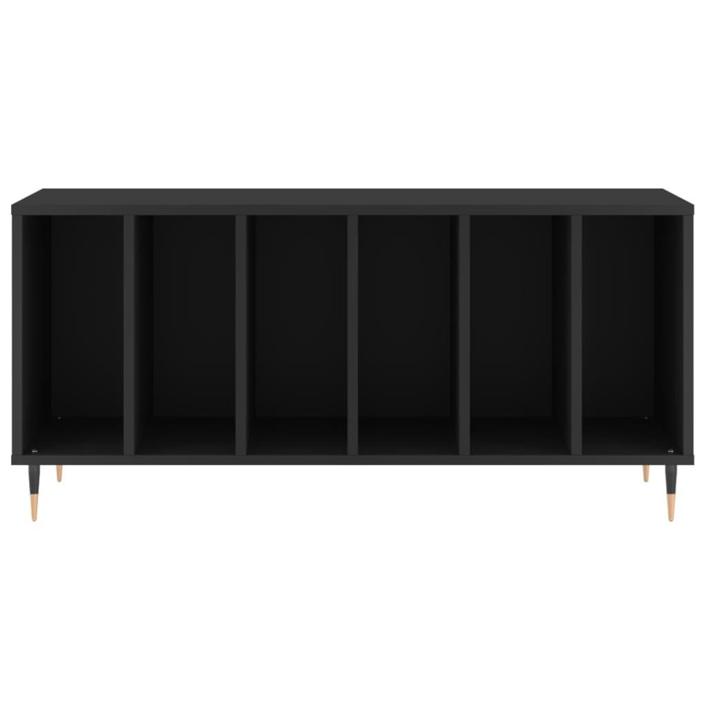 vidaXL Media-Regal Plattenschrank Schwarz 100x38x48 cm Holzwerkstoff, 1-tlg.