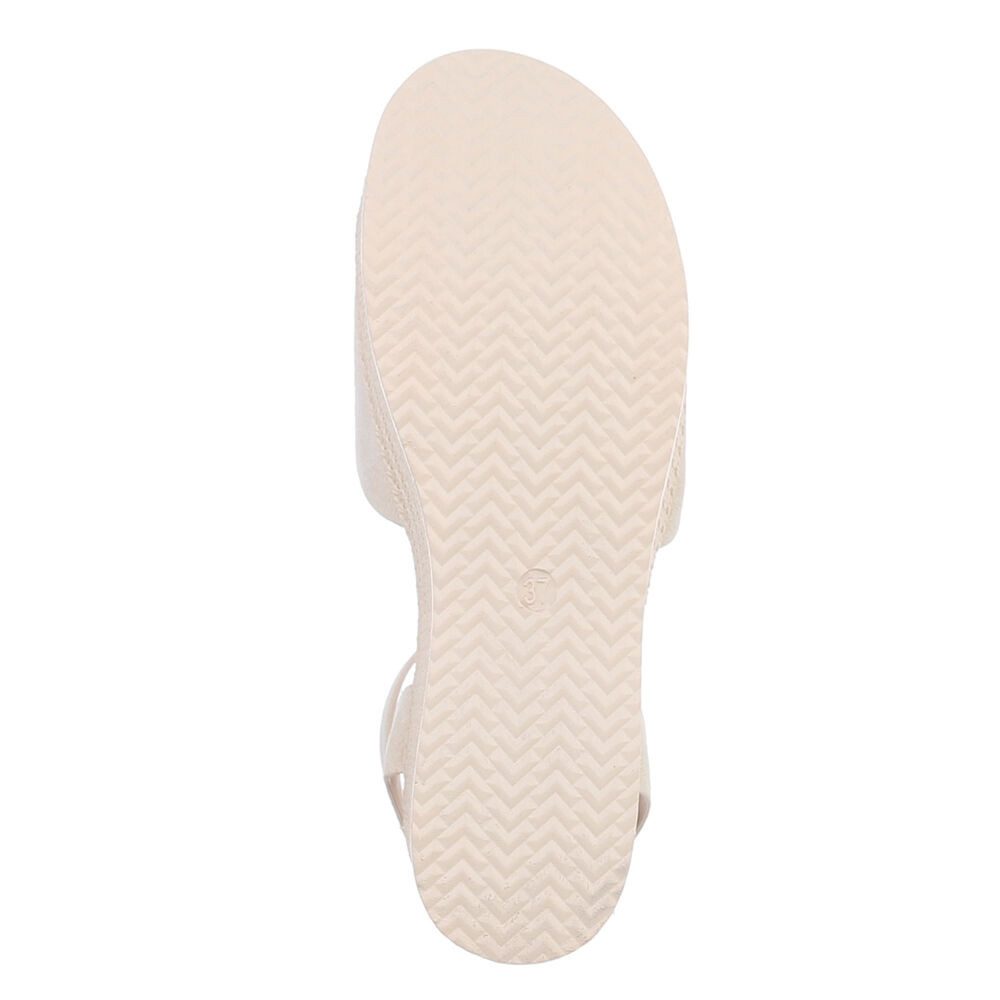 Ital-Design Elegante Komfort-Sandalen mit Plateau für jeden Anlass Plateausandaletten (89092142) Keilabsatz/Wedge Keilsandaletten in Beige