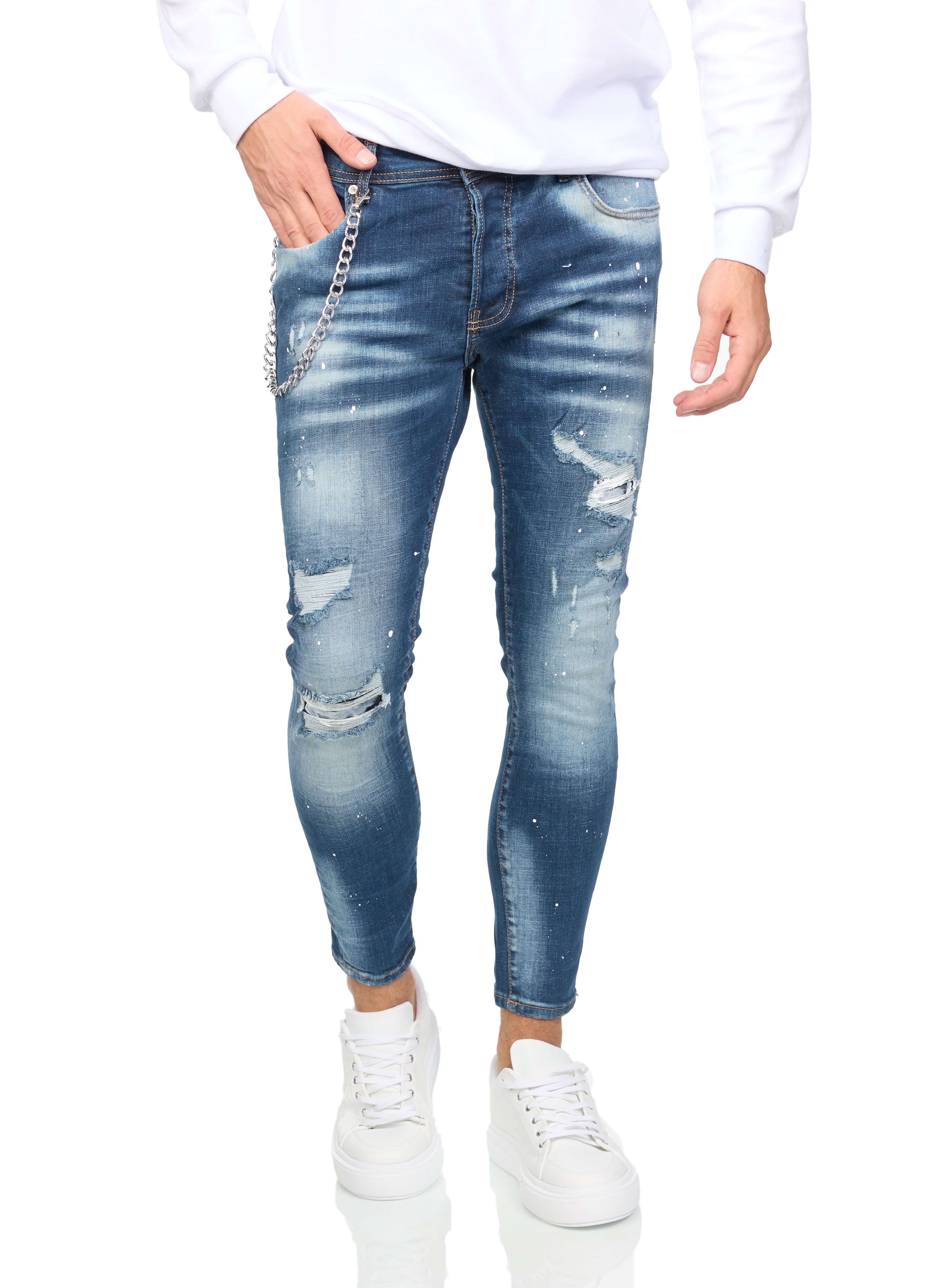 im stretchige Skinny-fit-Jeans Denim 15702 Look Super Destroyed DH-BI Skinny Jeans Distriqt