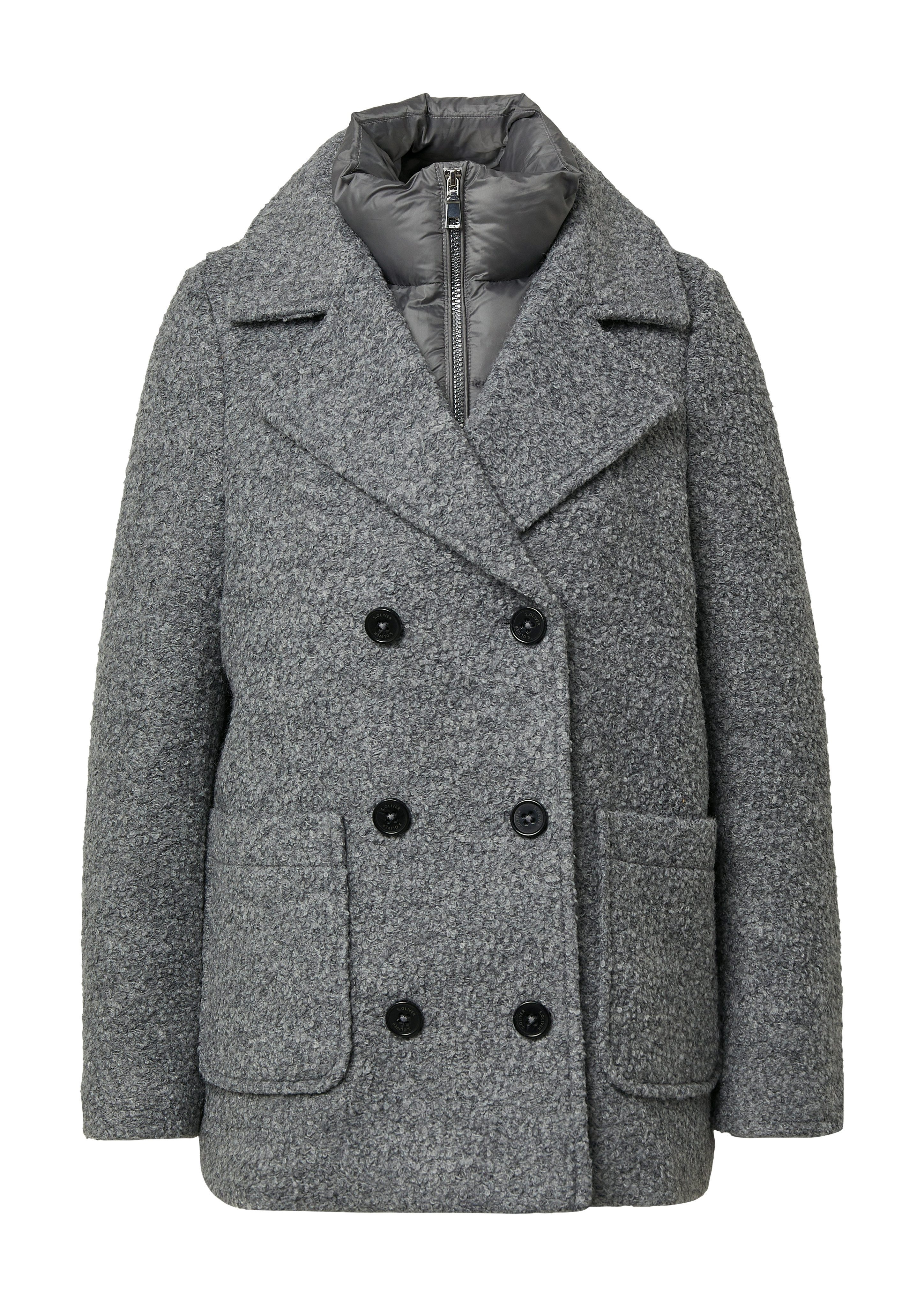 s.Oliver Cabanjacke mit Reverskragen und doppelreihiger Knopfleiste, Woll-Anteil