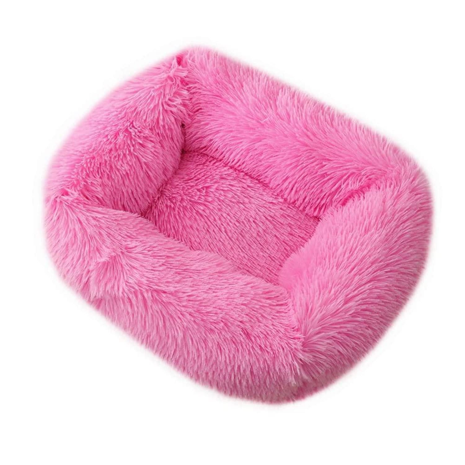 LuxusKollektion Tierkissen Hundebett Donut Rosa XS