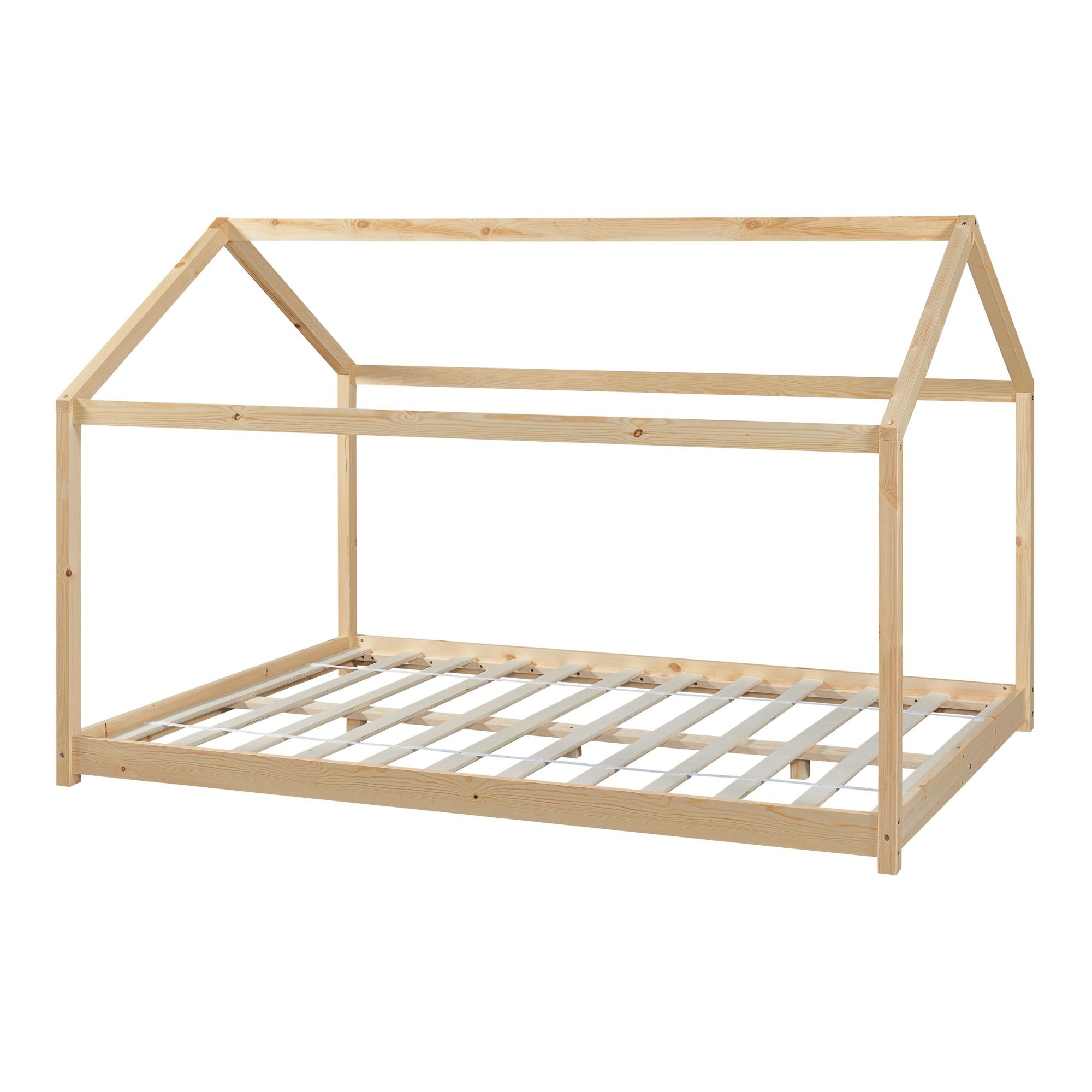 en.casa Hausbett, »Cerro« Kinderbett 120x200cm Holzfarben günstig online kaufen